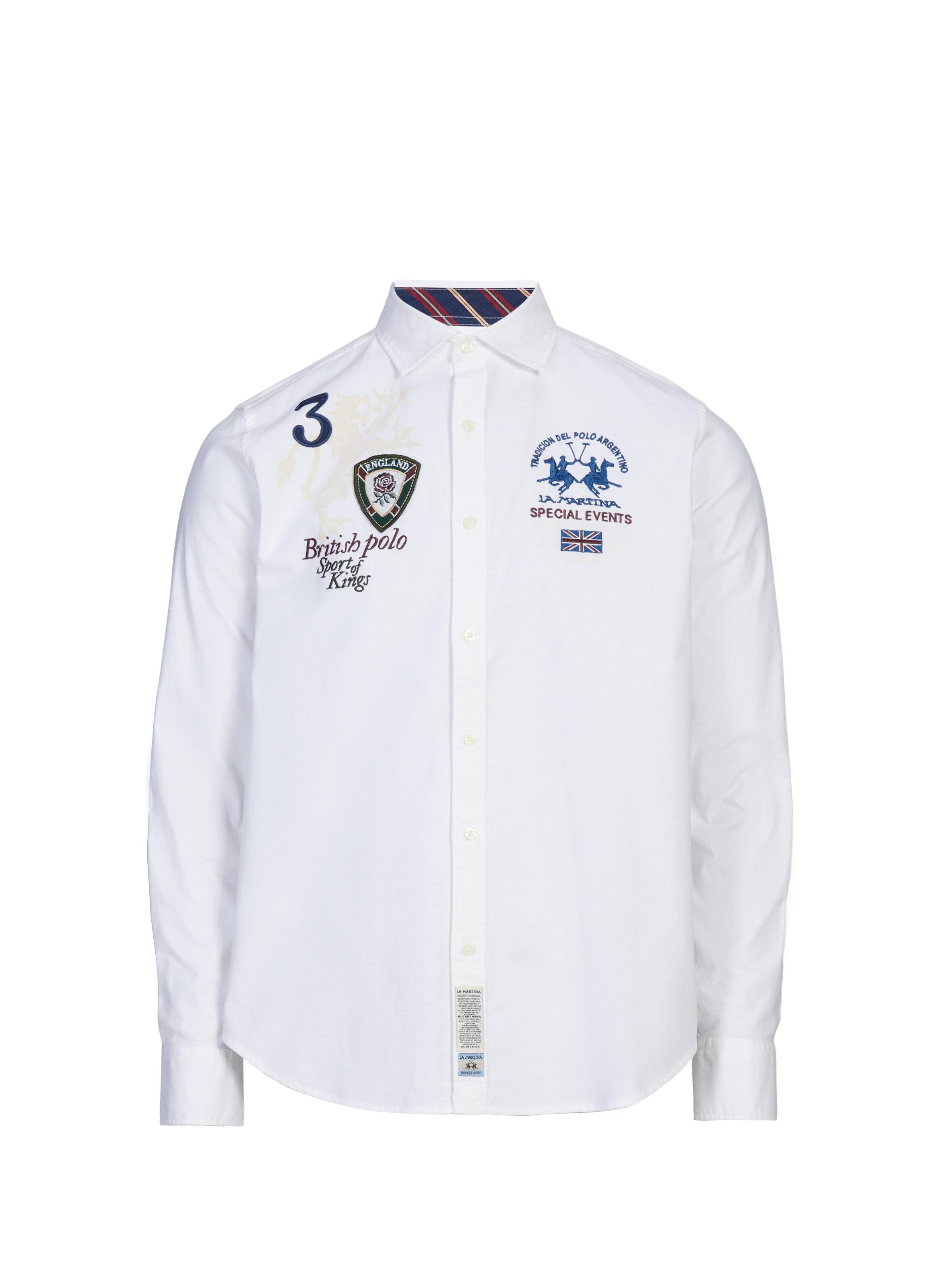 LA MARTINA Chemise en coton brodé Blanc