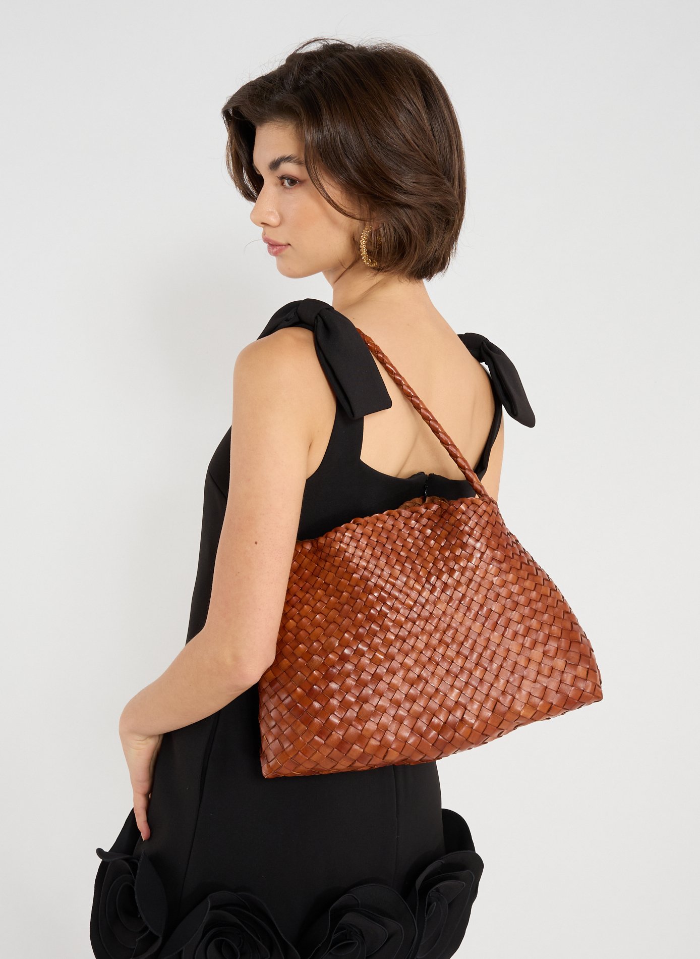 Santa Maria leather handbag DRAGON DIFFUSION Brown