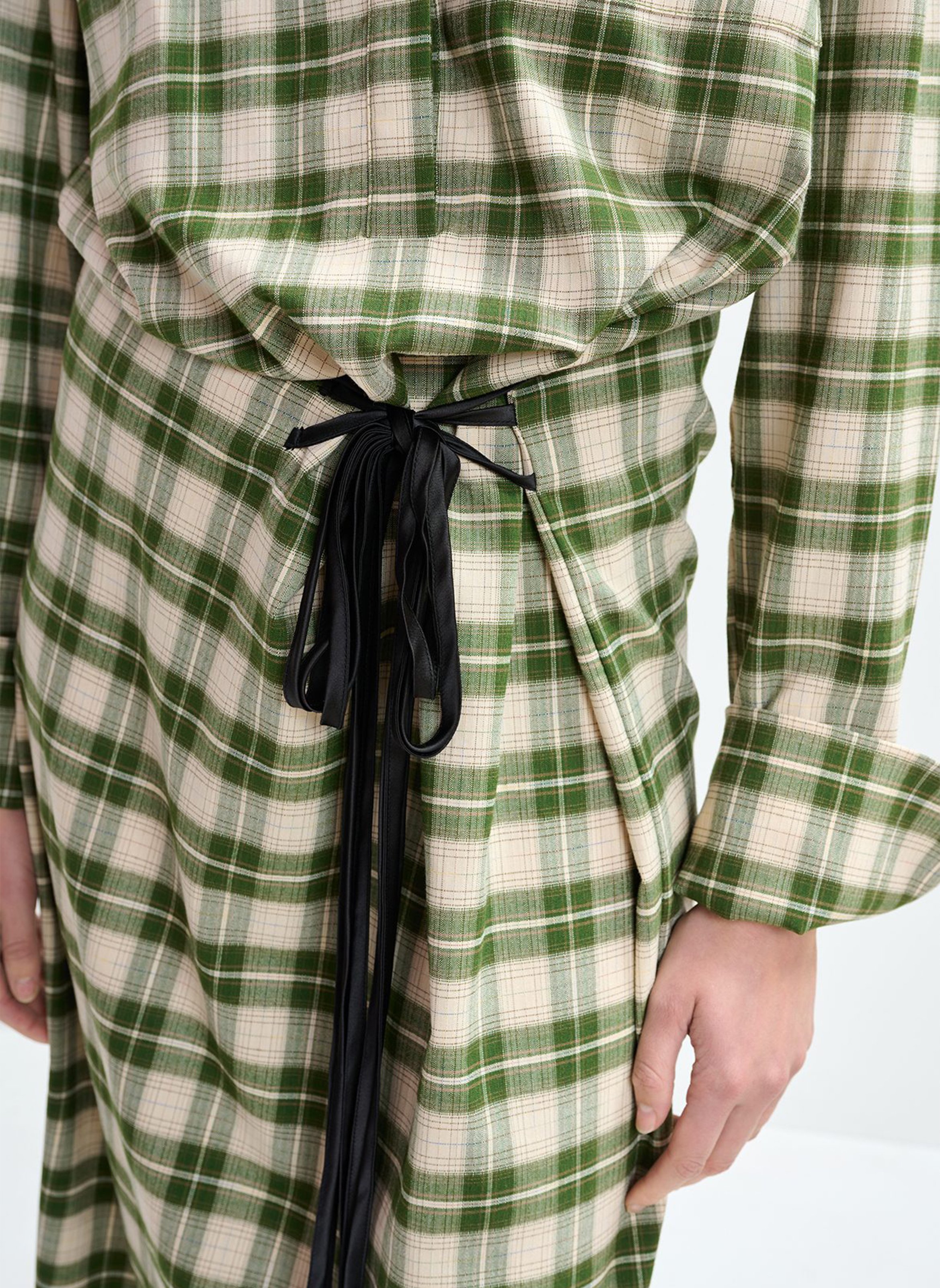 Robe longue col classique imprimée jid ESSENTIEL ANTWERP Vert