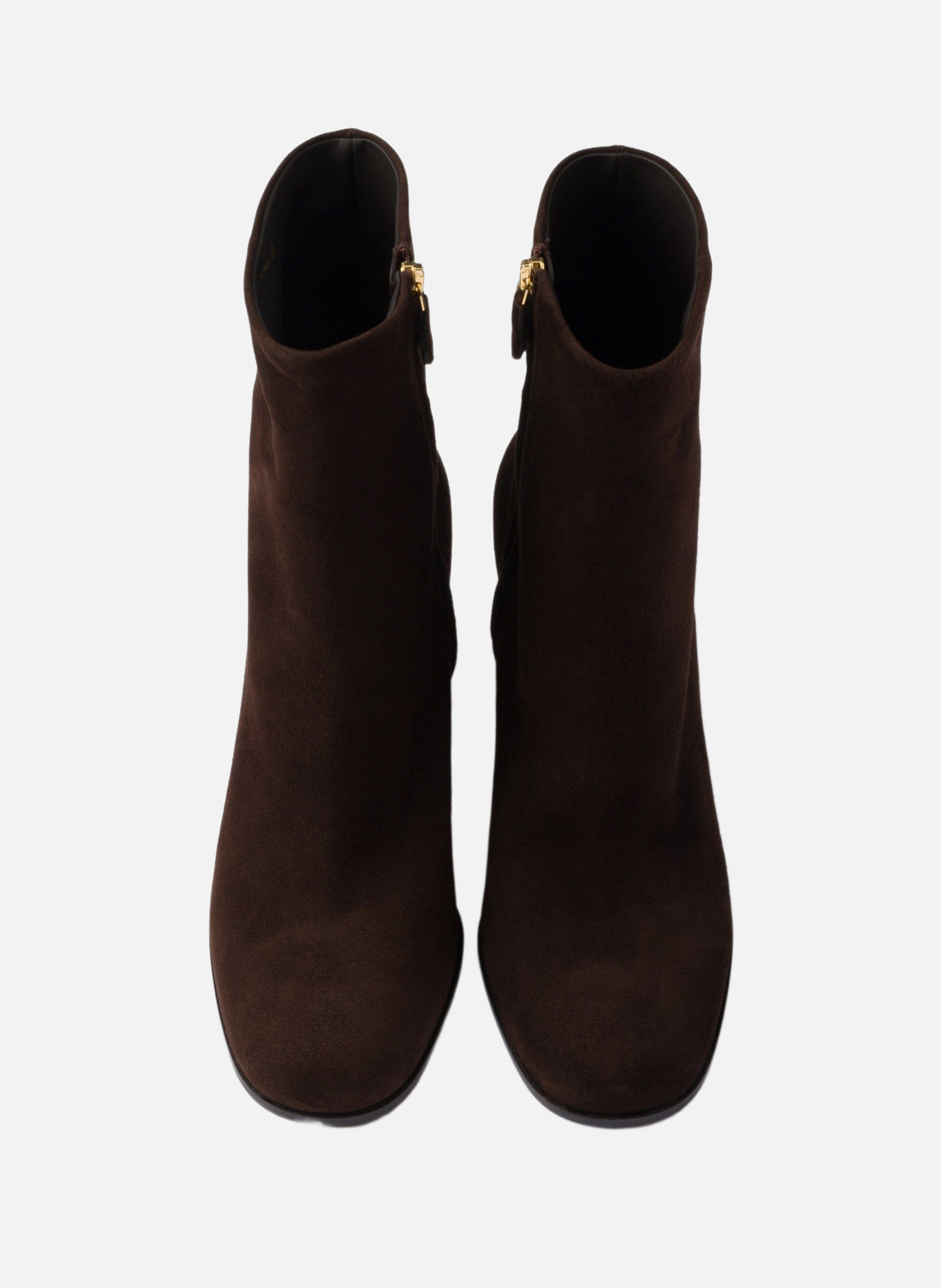 Bottines en veau velours PRADA Marron