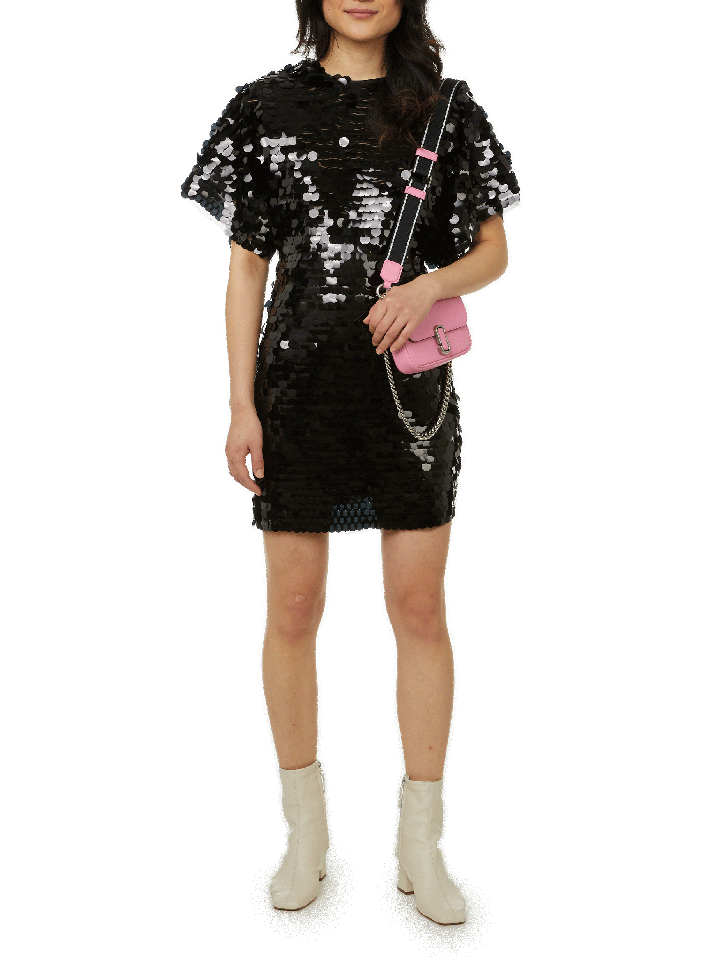 ROTATE Robe à sequins Noir