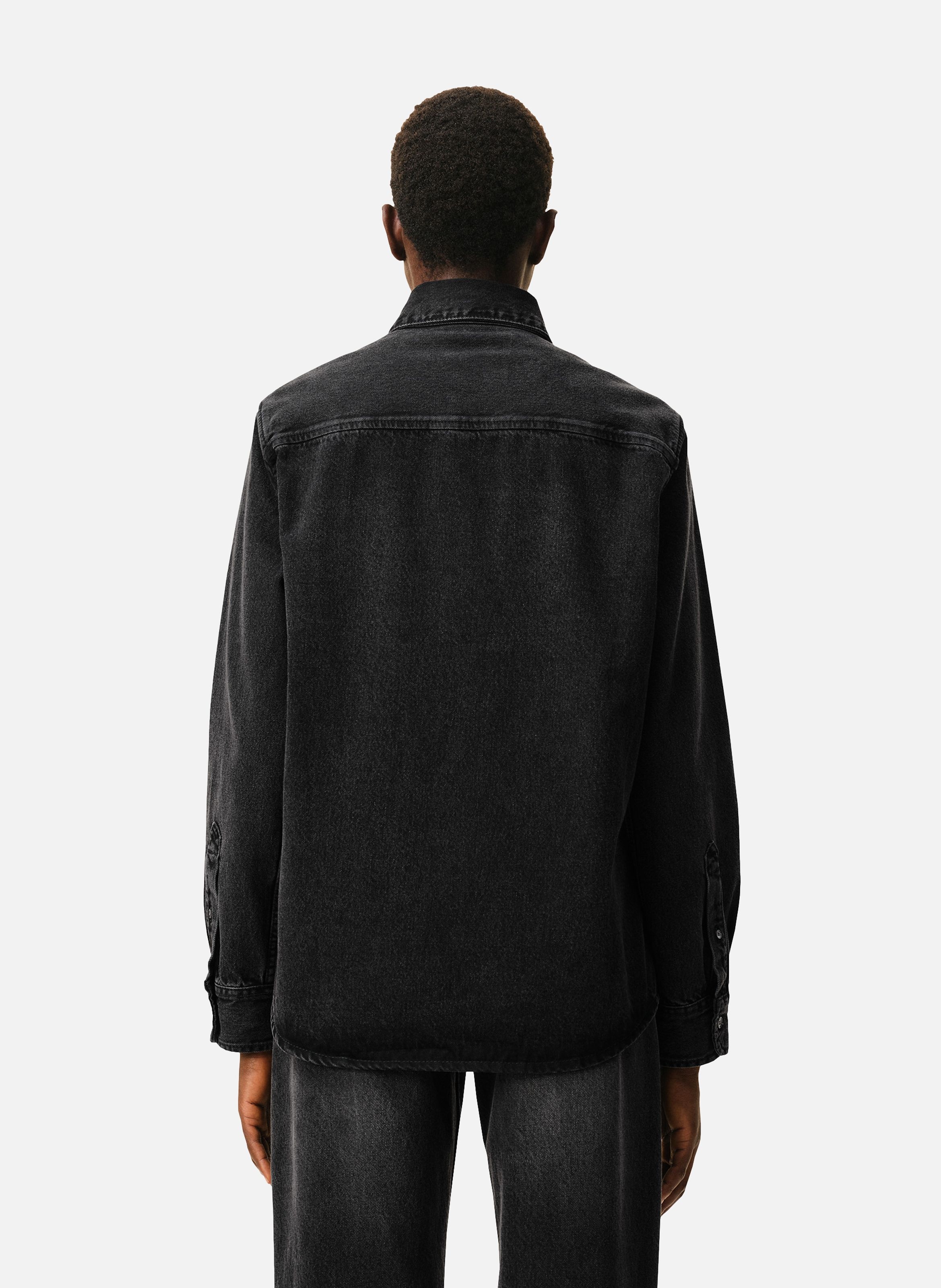 Chemise denim ami de coeur unisexe en coton AMI PARIS Noir