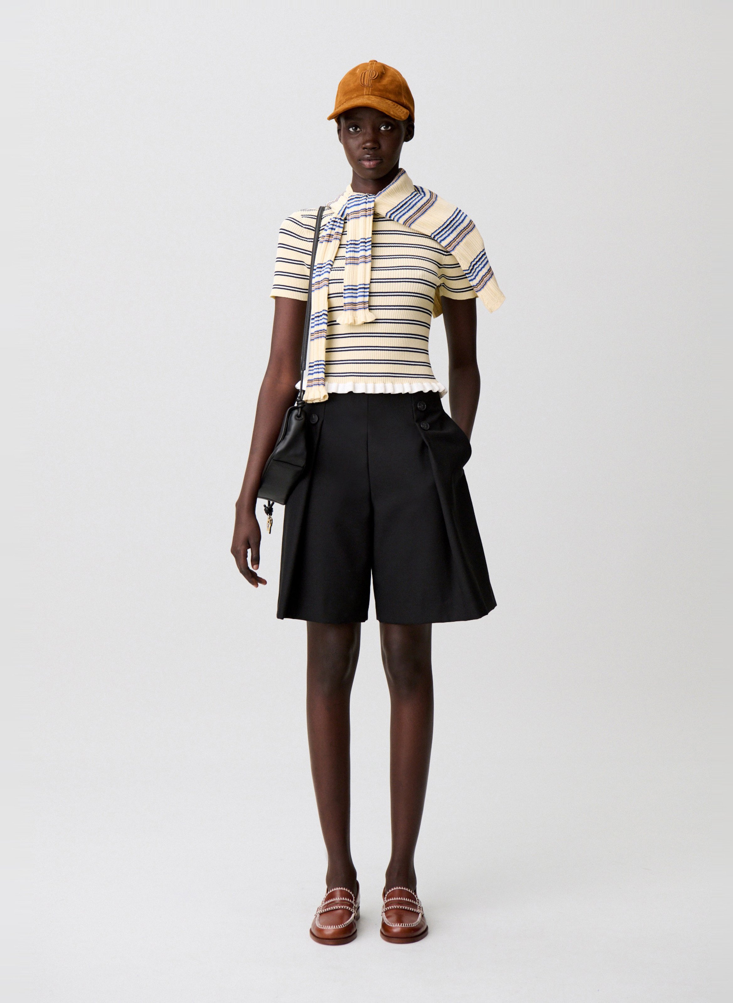 Top moulant côtelé à rayures CLAUDIE PIERLOT Multicolore