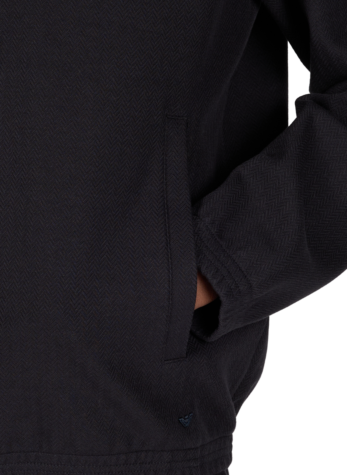 Cotton blend jacket EMPORIO ARMANI Blue