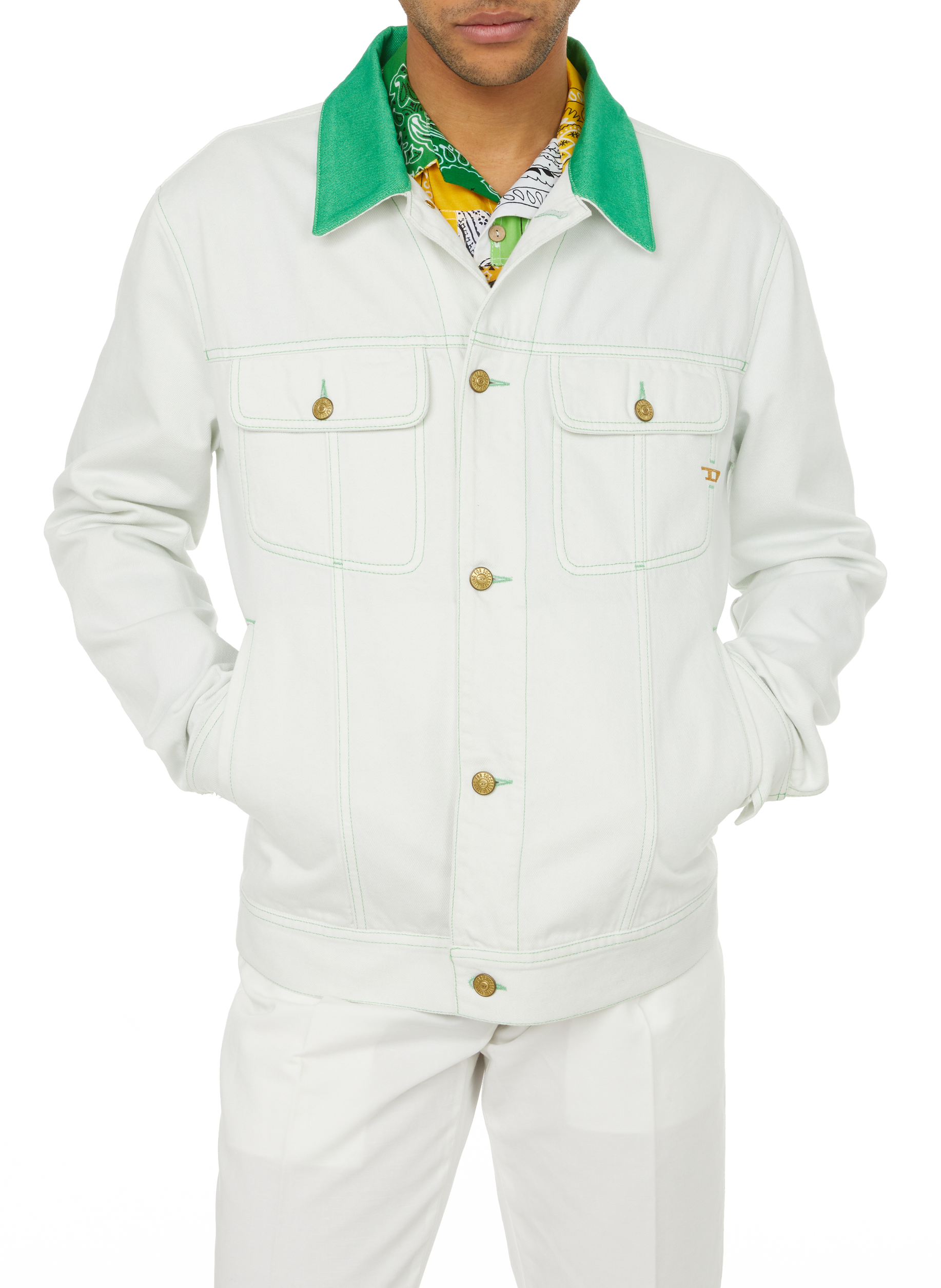 Veste en denim DIESEL Vert