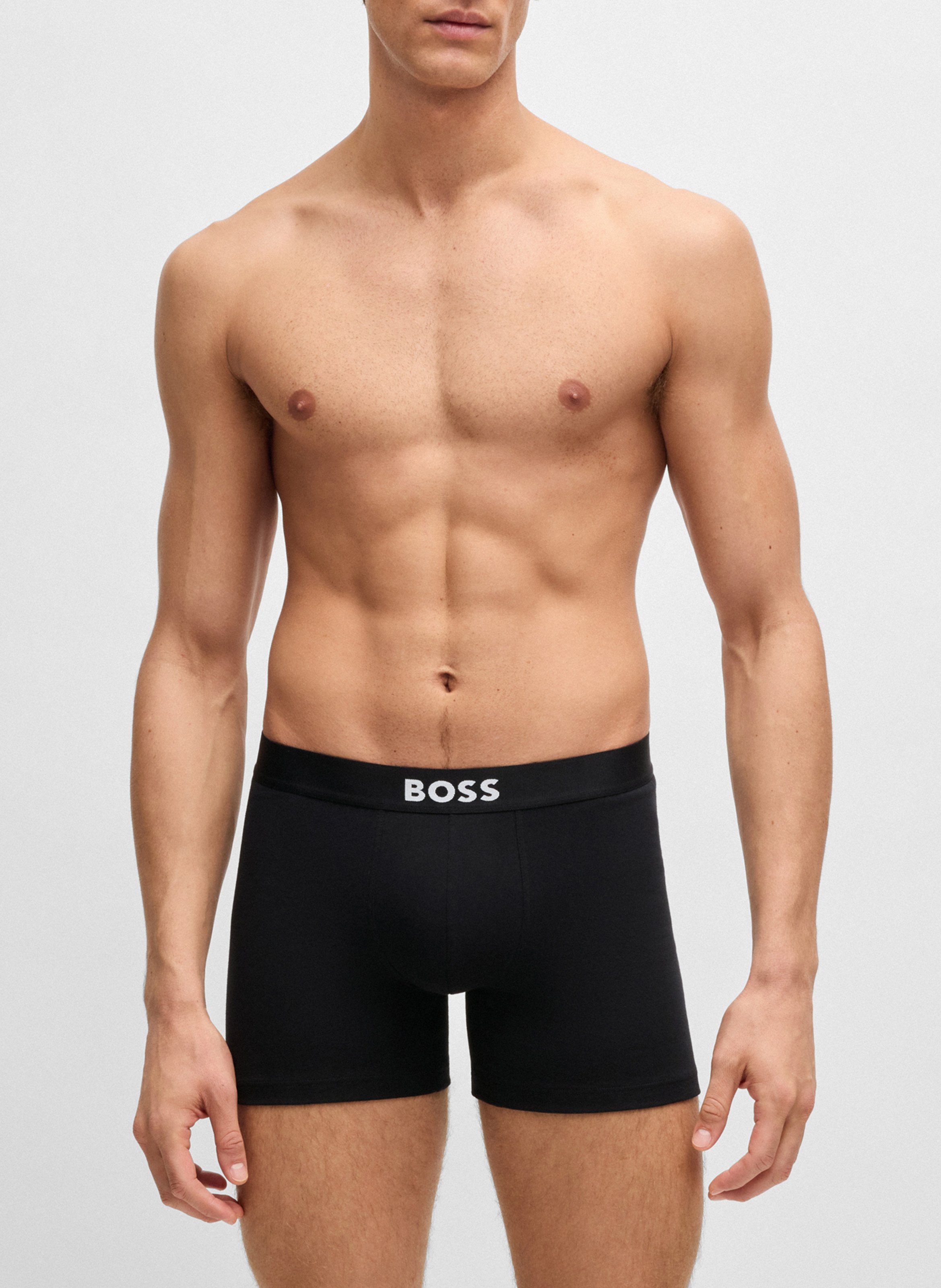 Lot de trois boxers en coton BOSS Multicolore