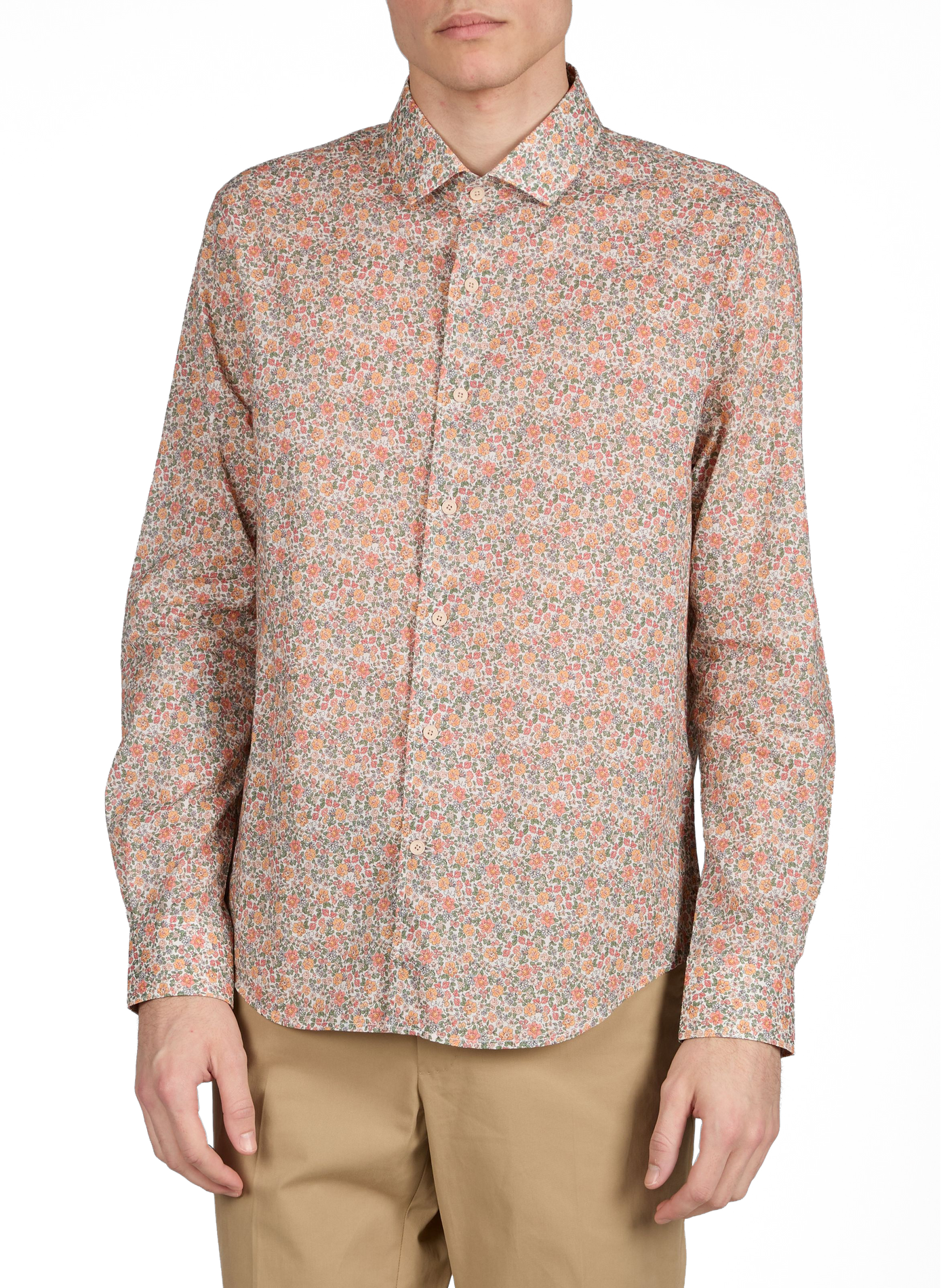 Quentin floral cotton shirt 1789 CALA Beige