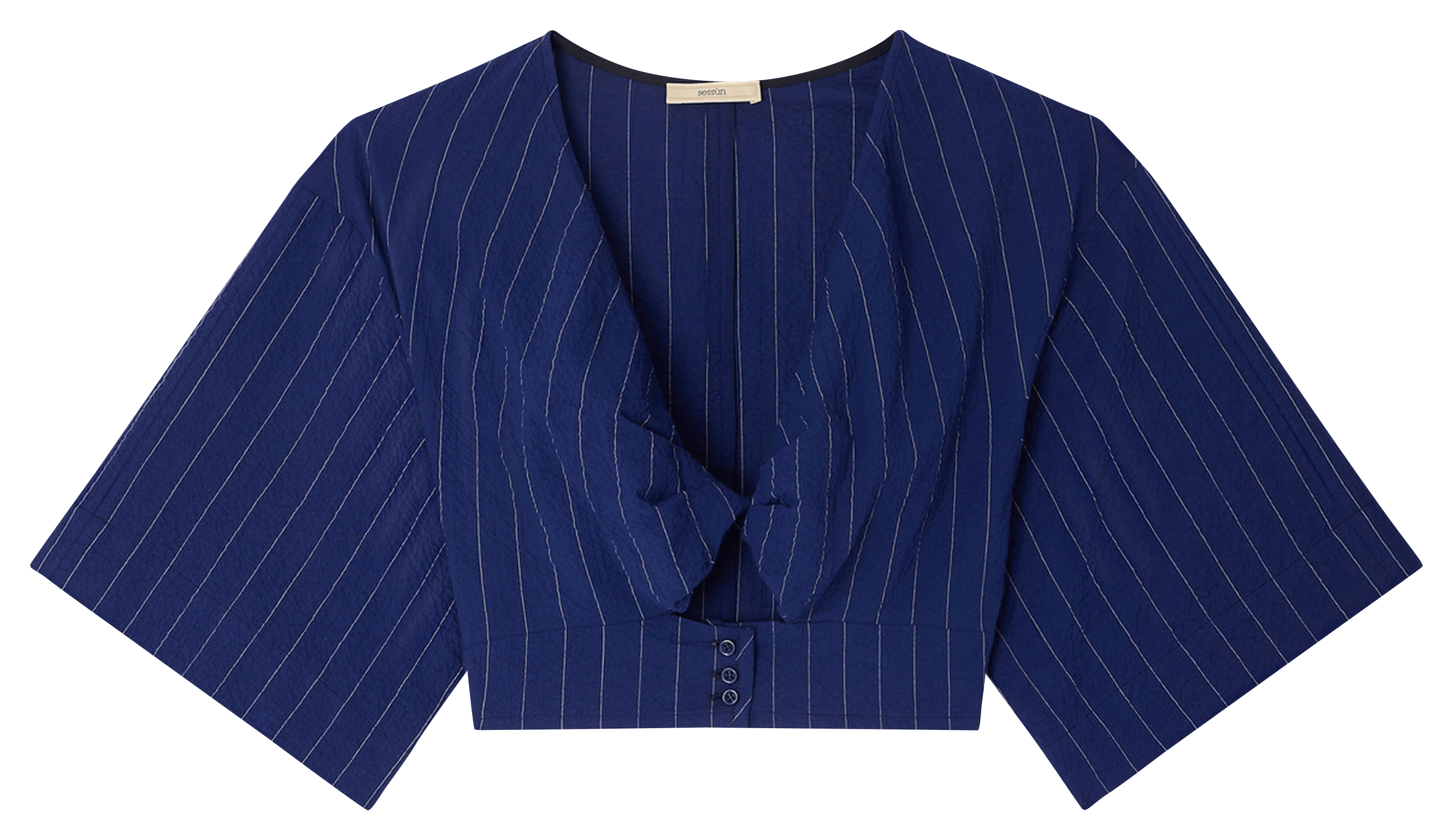 Top court noué à rayures playa SESSUN Bleu