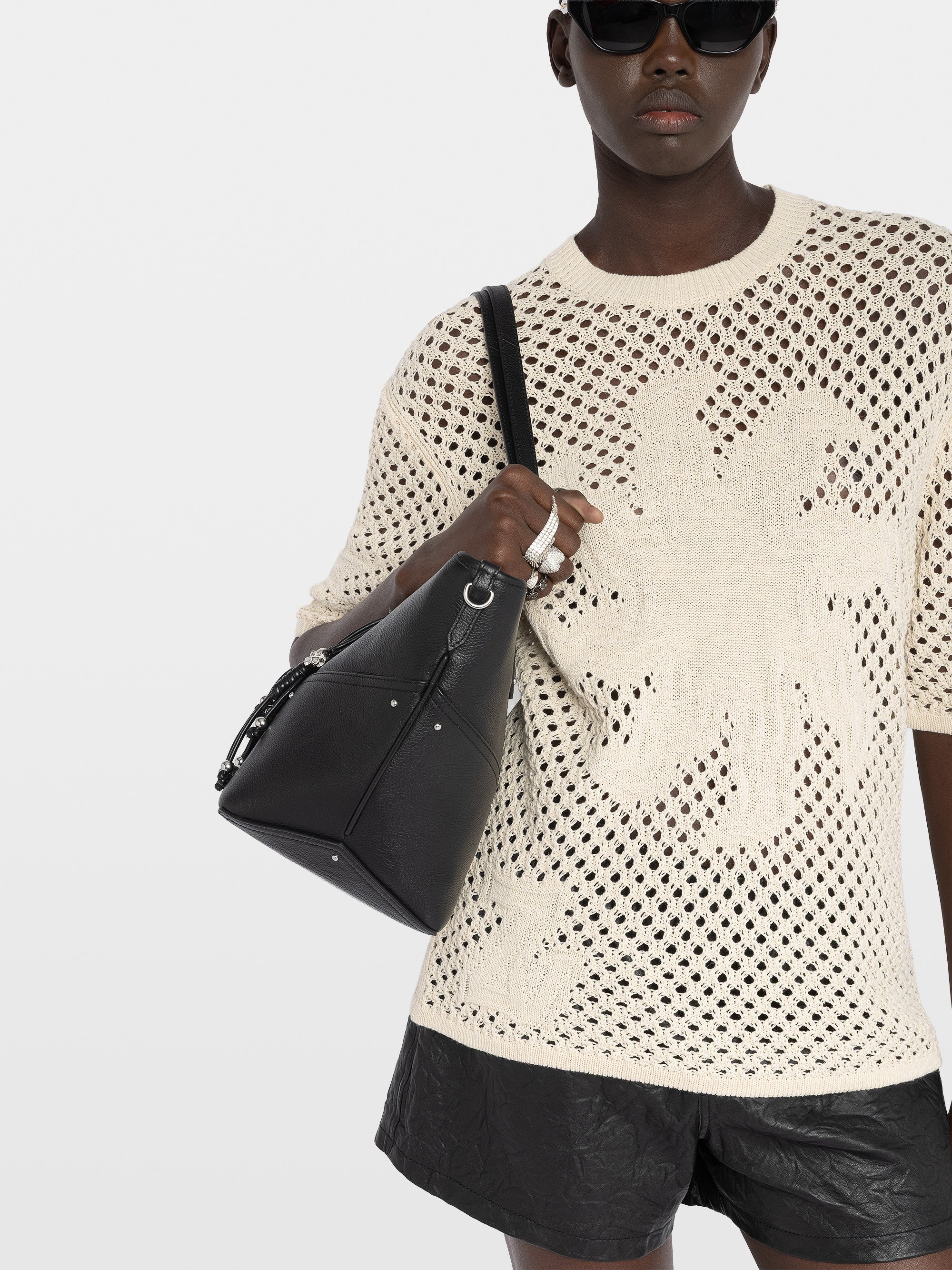 Pull droit col rond en lin et coton mélangé malyna ZADIG&VOLTAIRE Blanc