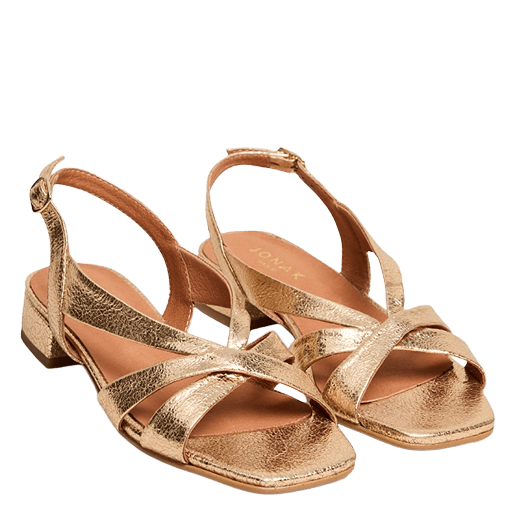 Sandales hautes en cuir alphonse JONAK Doré