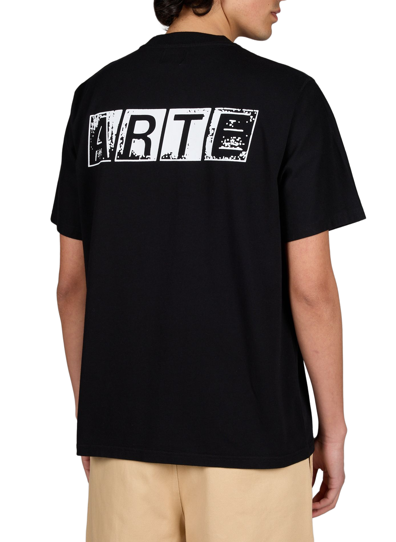 Round neck printed T-shirt ARTE ANTWERP Black