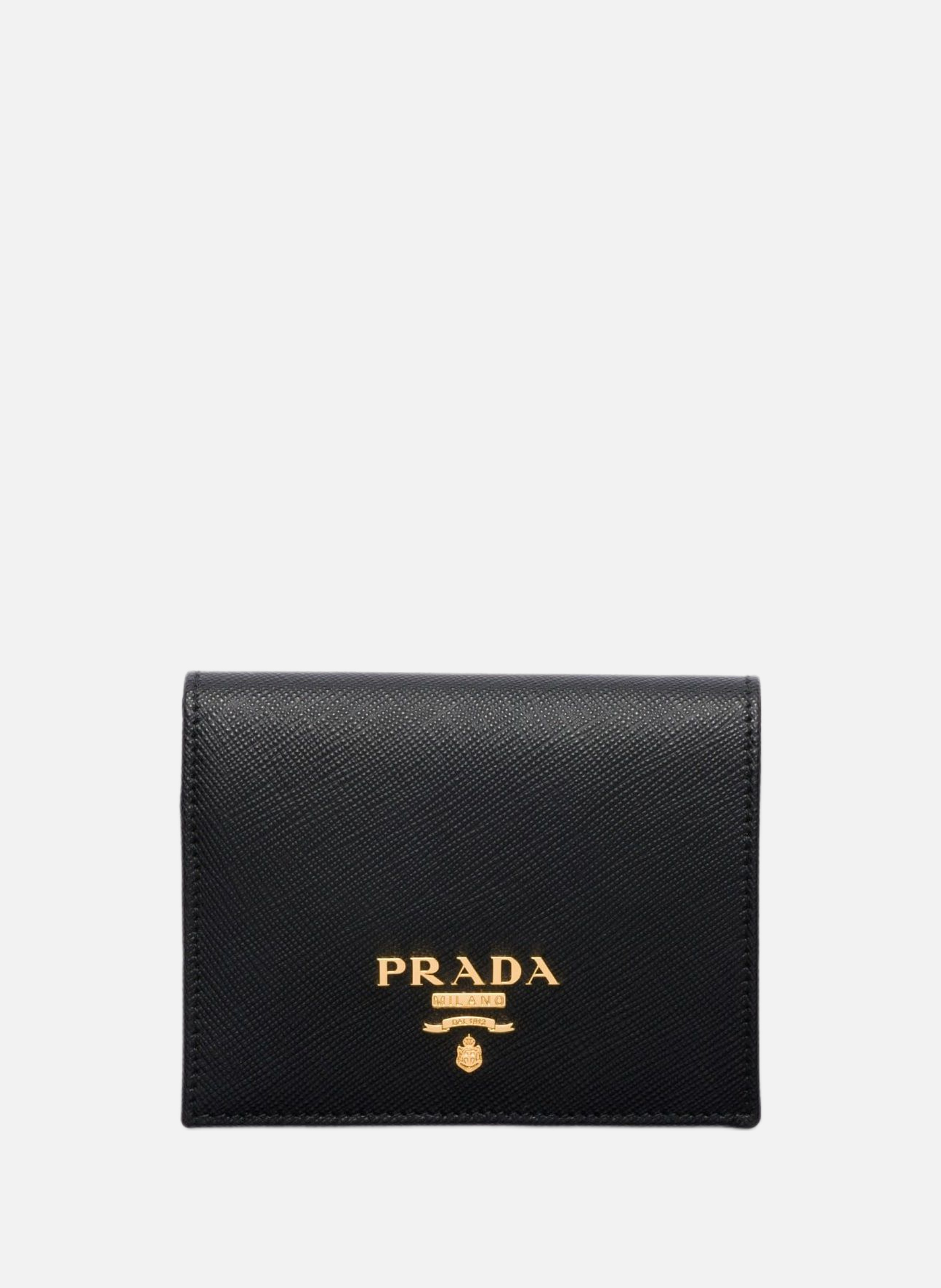 Portefeuille en cuir PRADA Noir