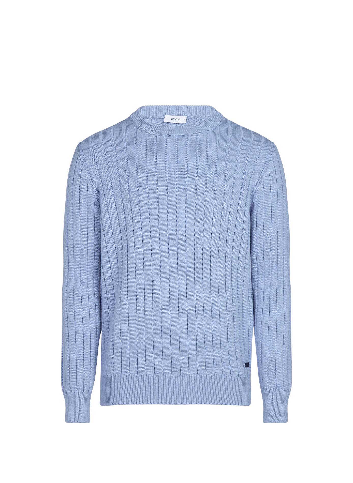 Pull col rond en coton ETON Bleu