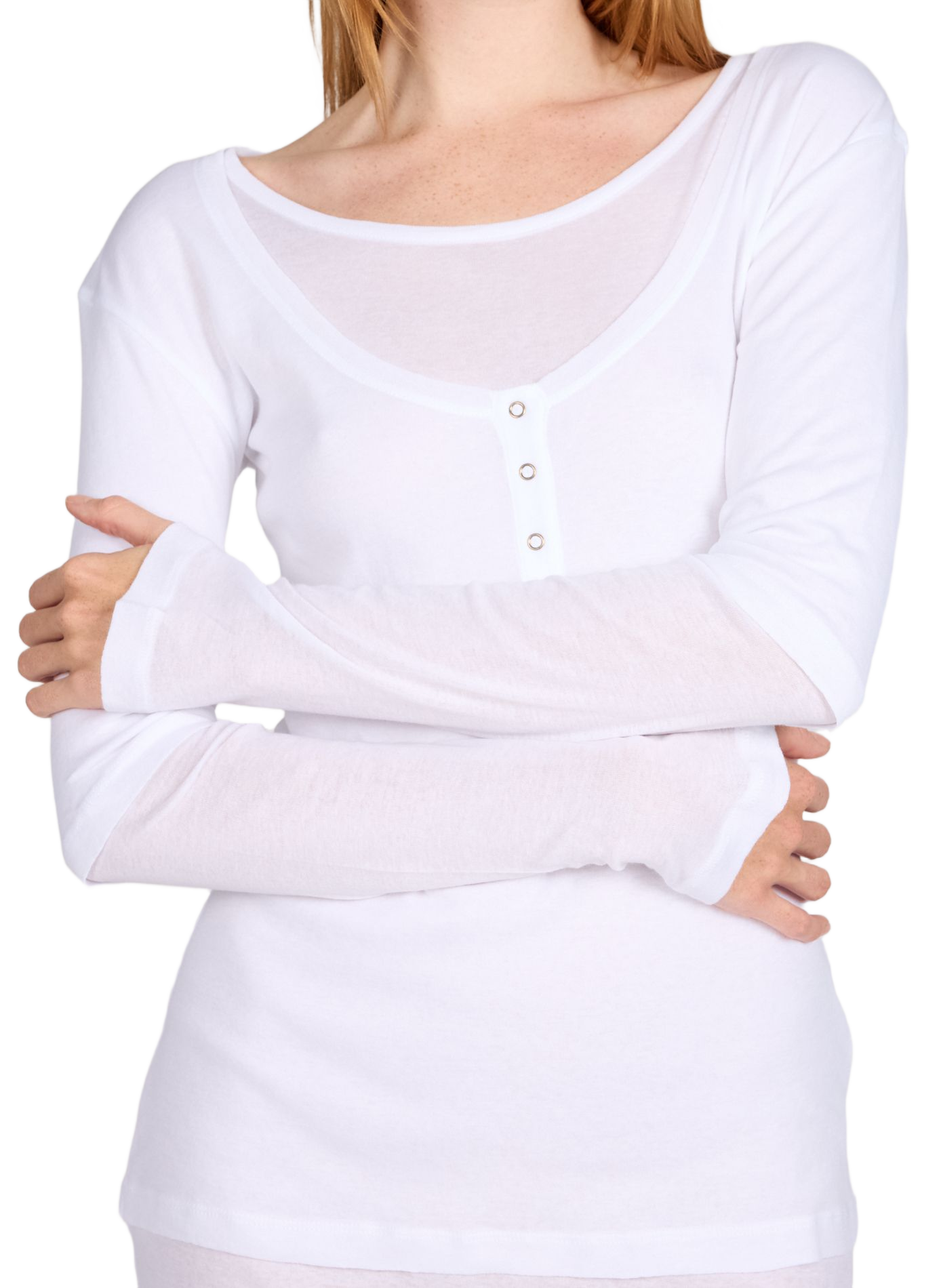 Short layered effect cotton dress GIMAGUAS White