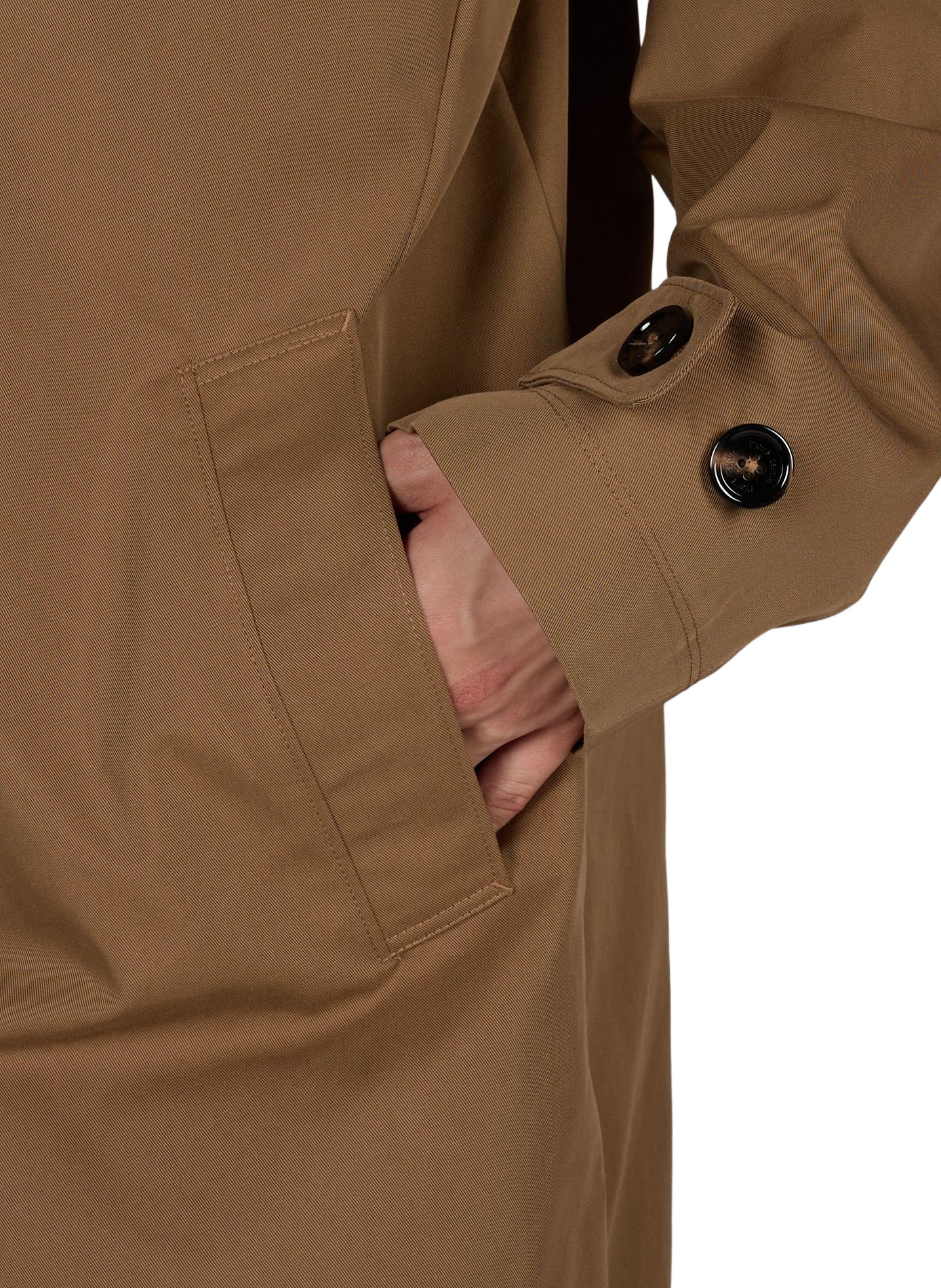 Imperméable droit en coton mélangé PIERRE CARDIN Marron