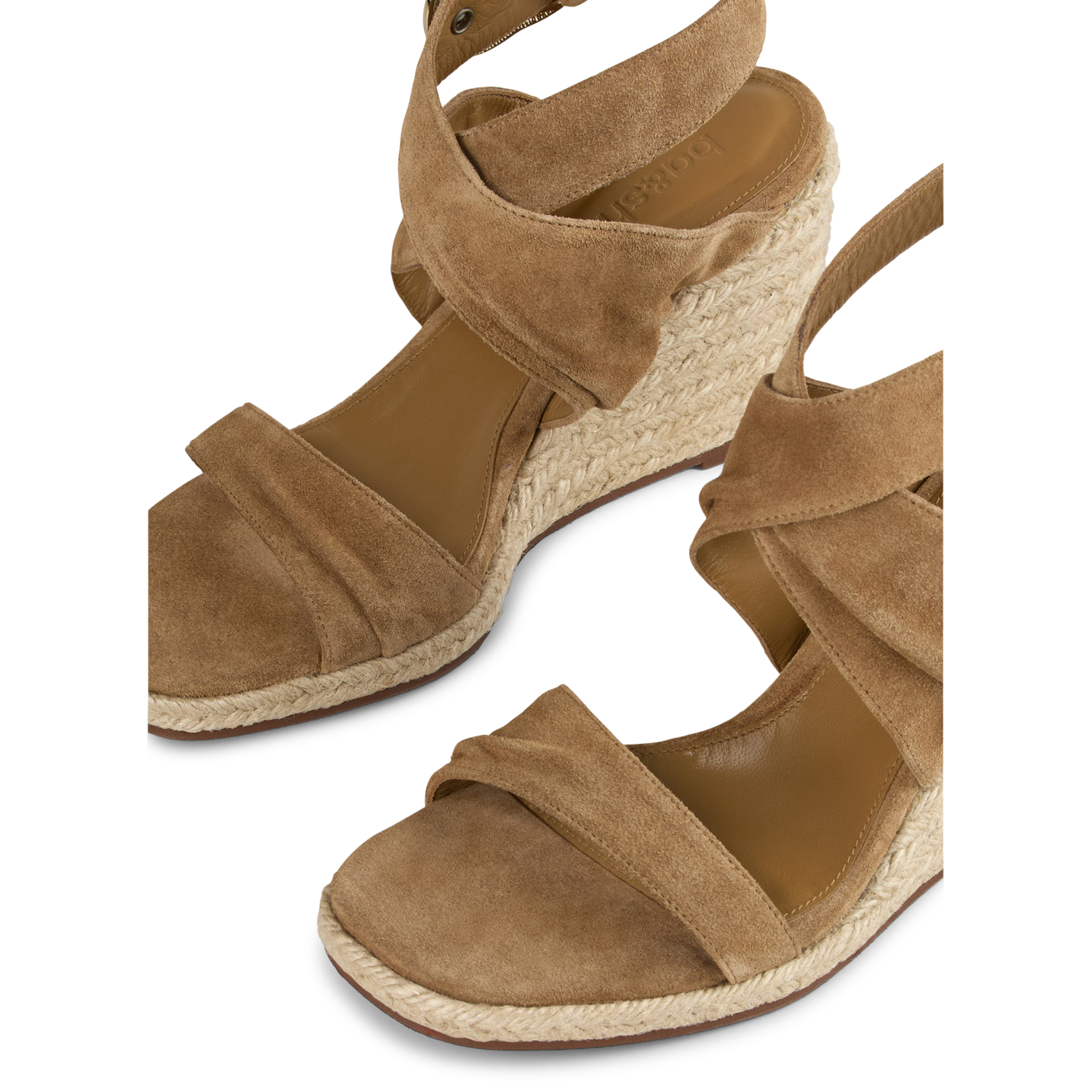 Sandales espadrilles en cuir velours cecile BA&SH Beige