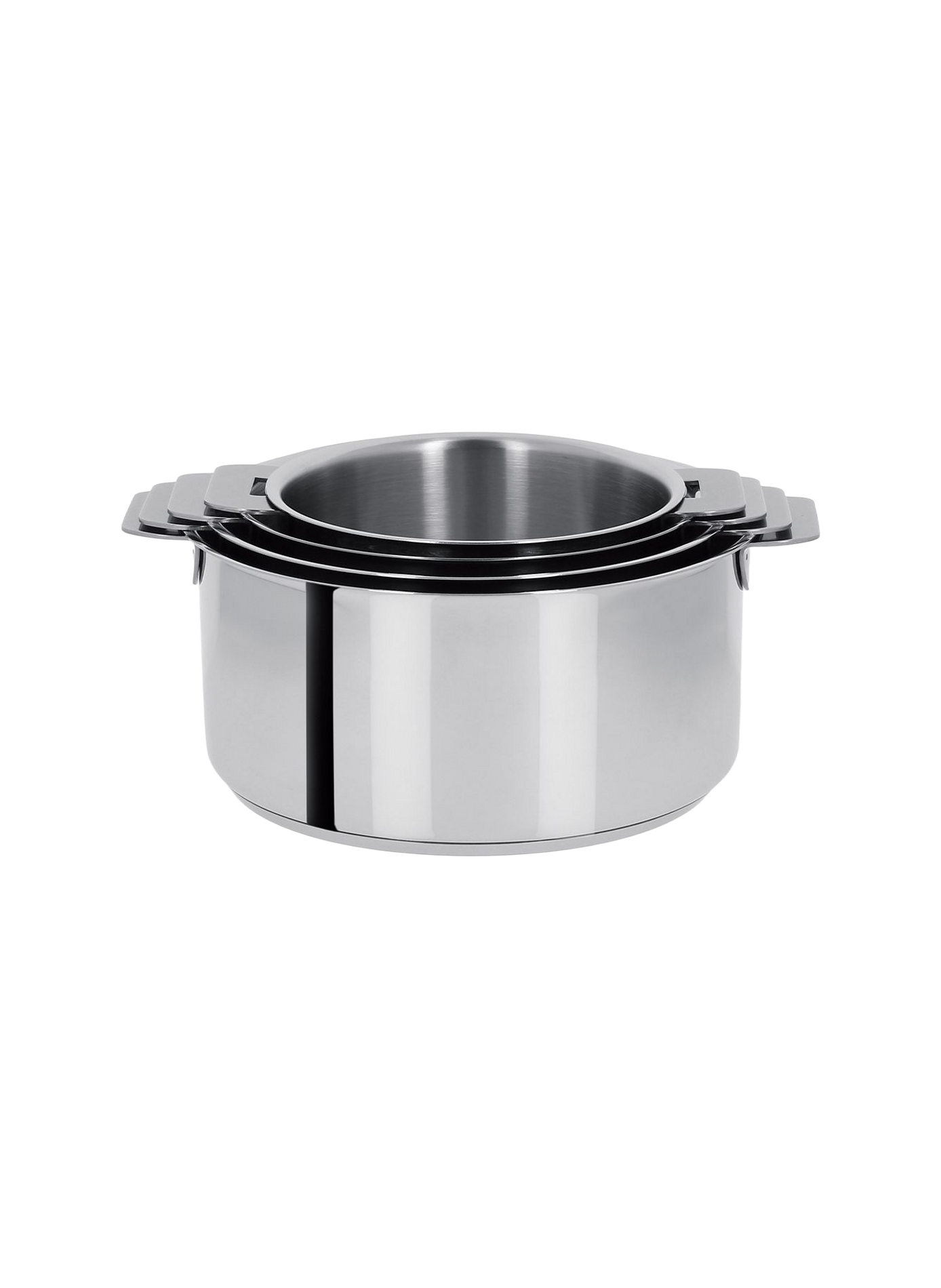 Lot de 4 casseroles en inox Mutine CRISTEL Gris