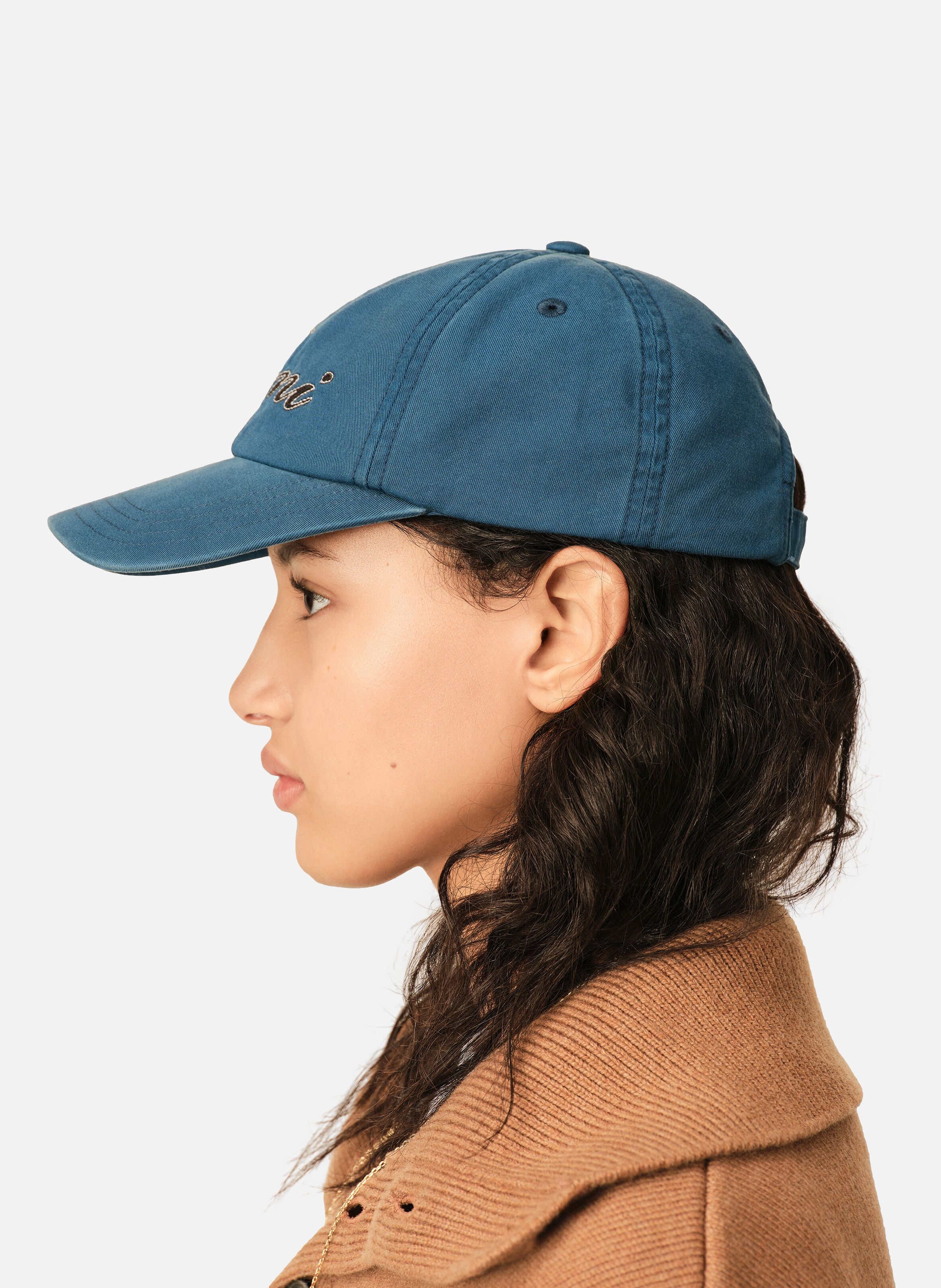 Casquette unisexe en coton broderie ami paris AMI PARIS Bleu