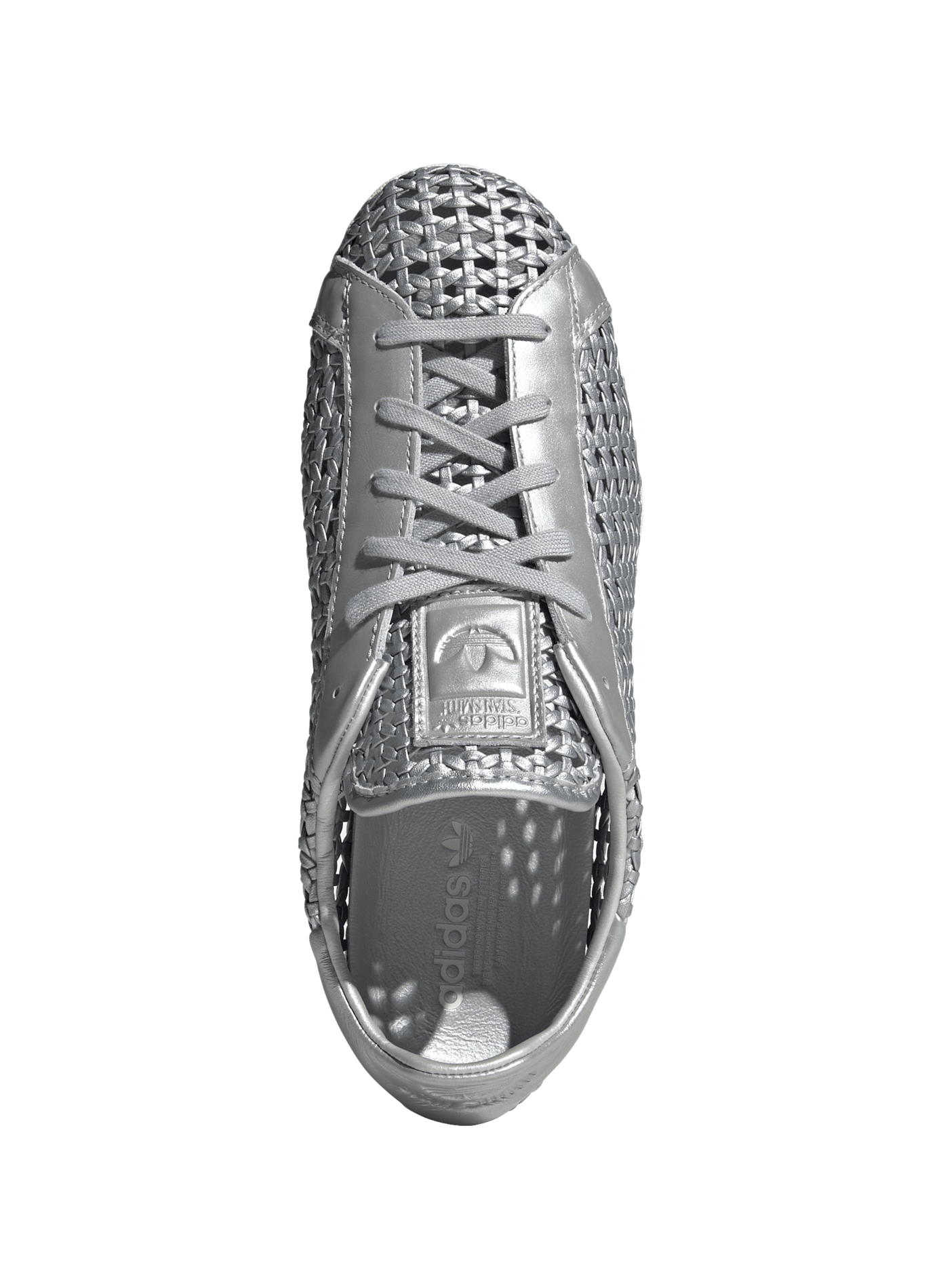 Baskets Stan Smith Lo Pro en cuir mélangé ADIDAS Argent