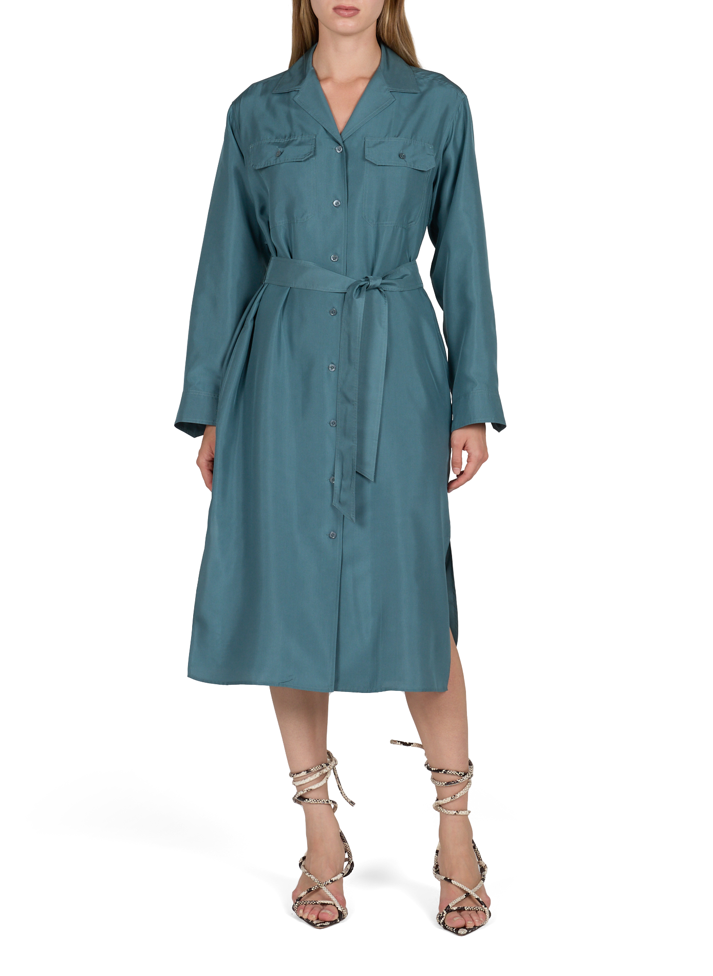 Seidenhemdkleid MAX MARA WEEK END Blau