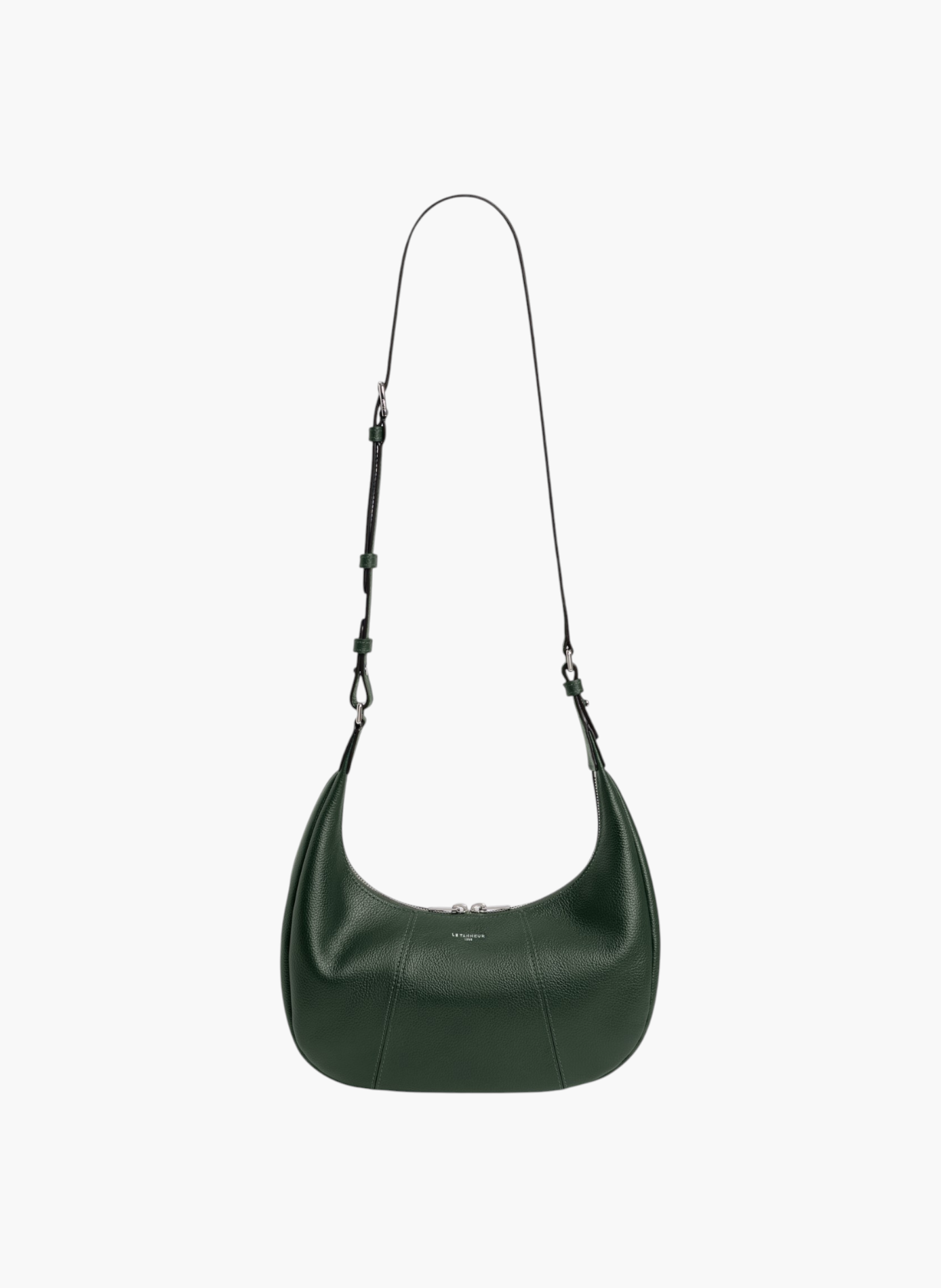 Petit sac hobo juliette en cuir grainé LE TANNEUR Vert