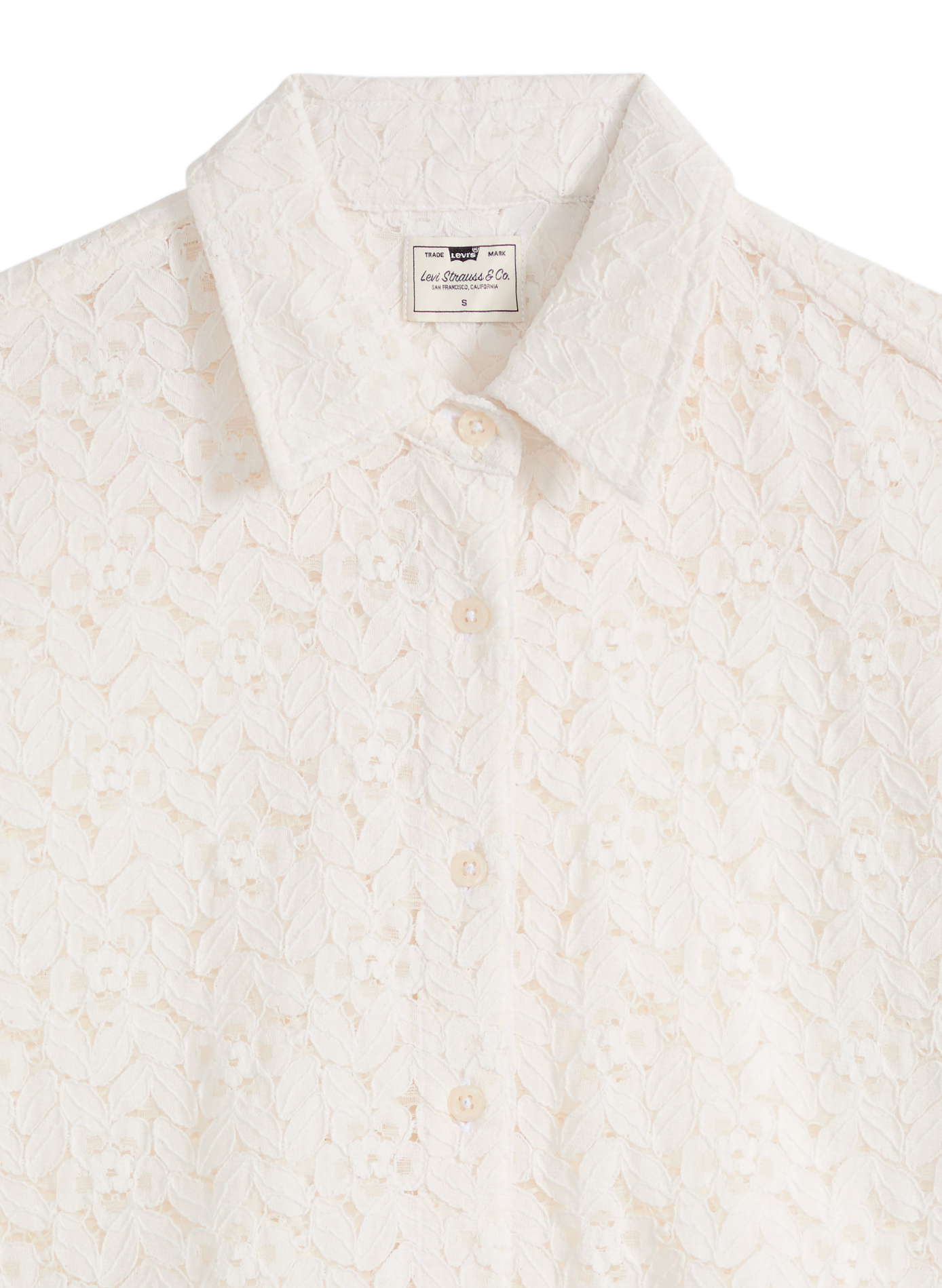 Kanten Harlie blouse van gemengd katoen LEVI'S Wit