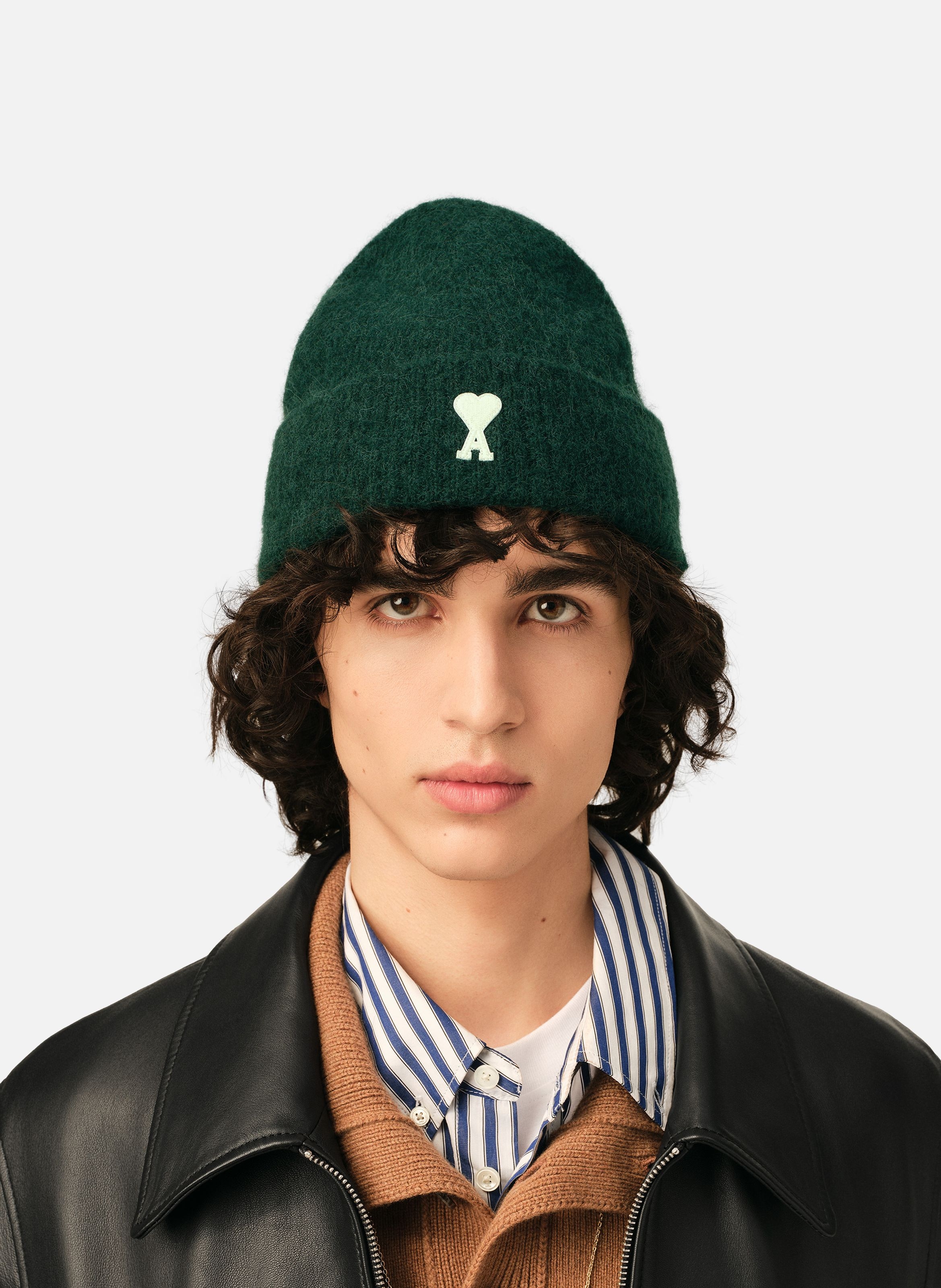 Bonnet unisexe en alpaga ami de coeur AMI PARIS Vert
