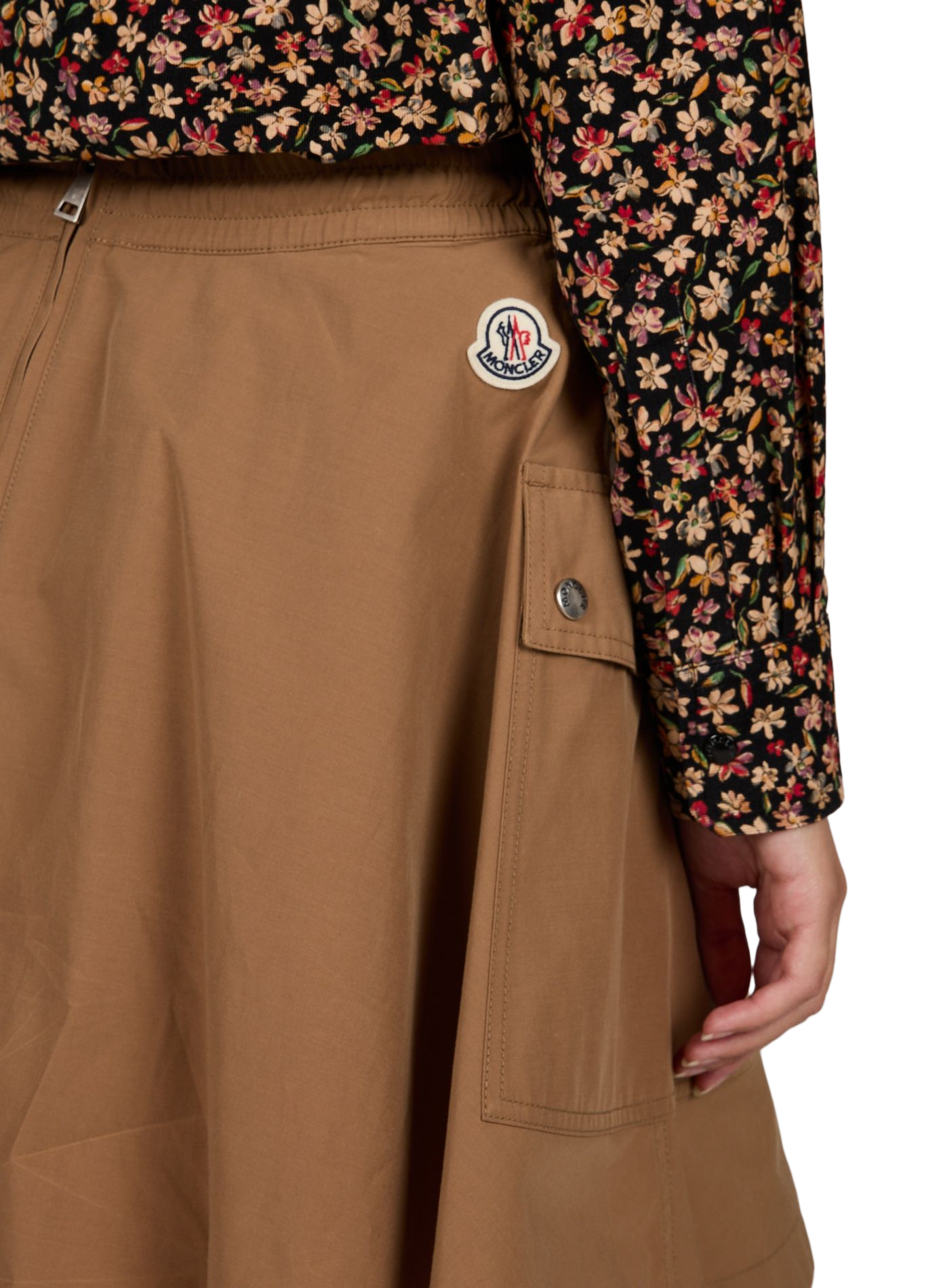 Jupe courte évasée  MONCLER Beige