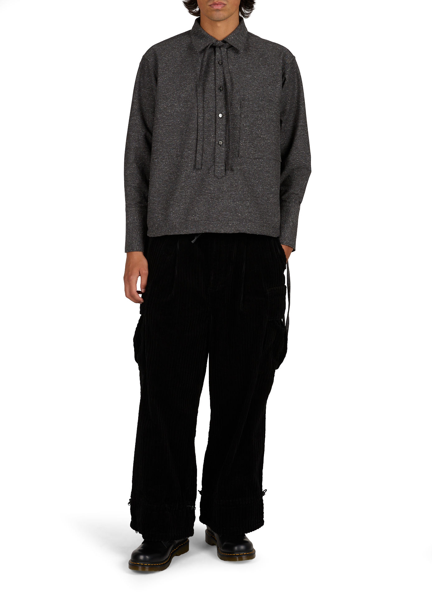Pantaloni in velluto a coste di cotone WANSIE Nero