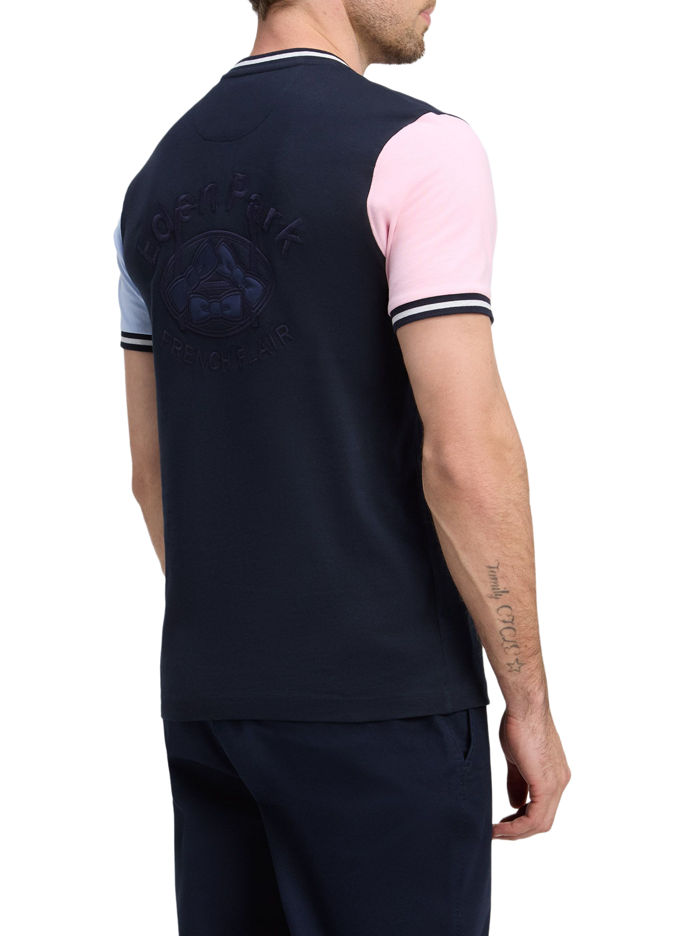 Tee-shirt col rond en coton EDEN PARK Blue