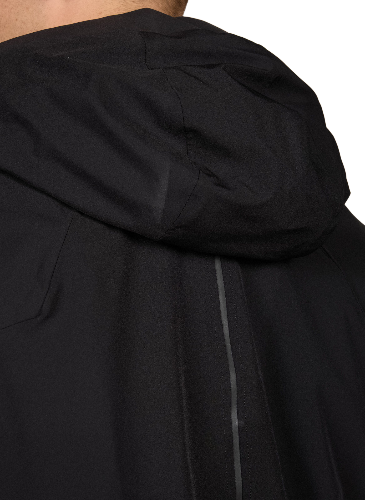 High-neck hooded parka KRAKATAU Black