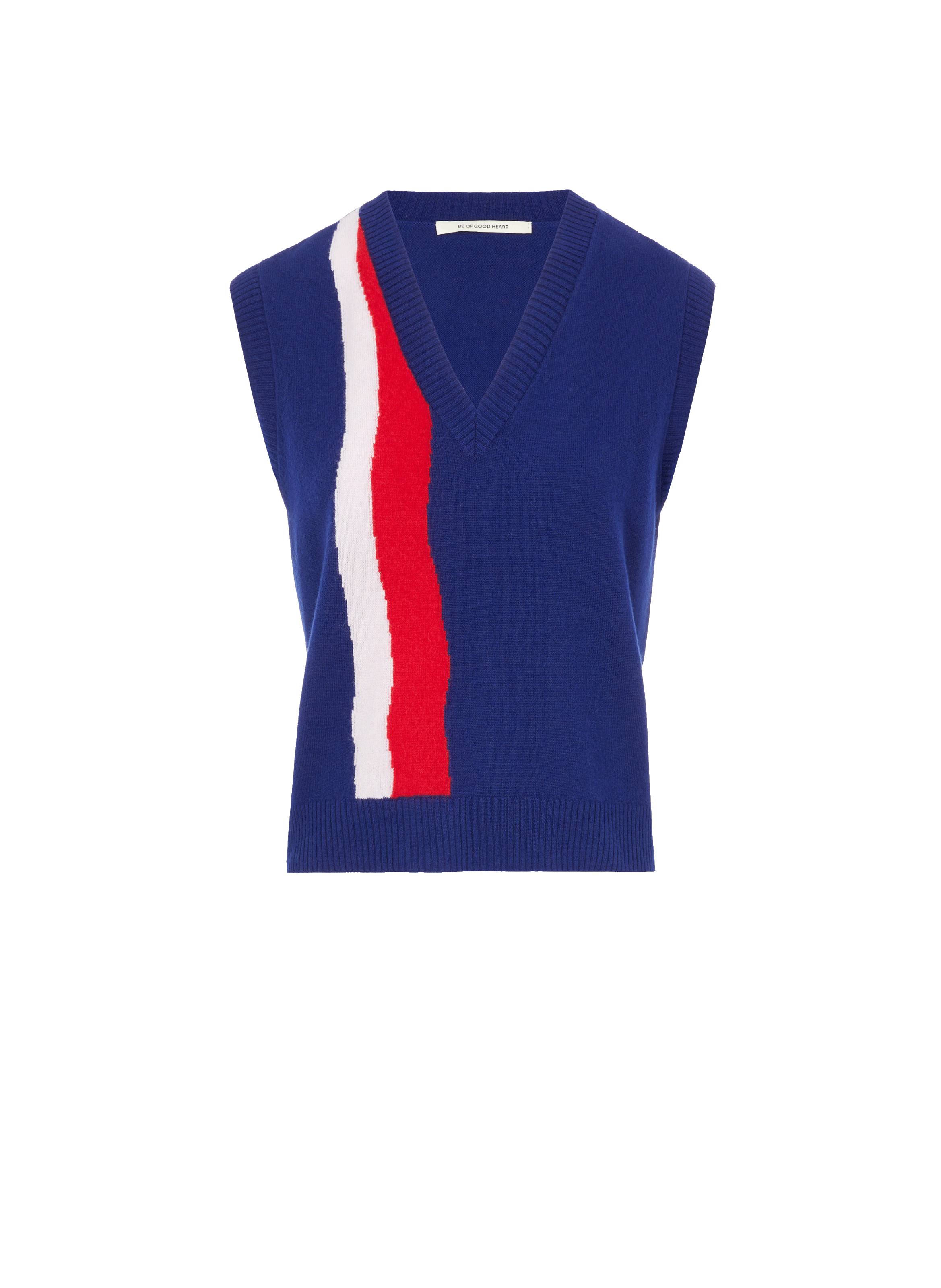 Top sans manches en laine et cachemire mélangés