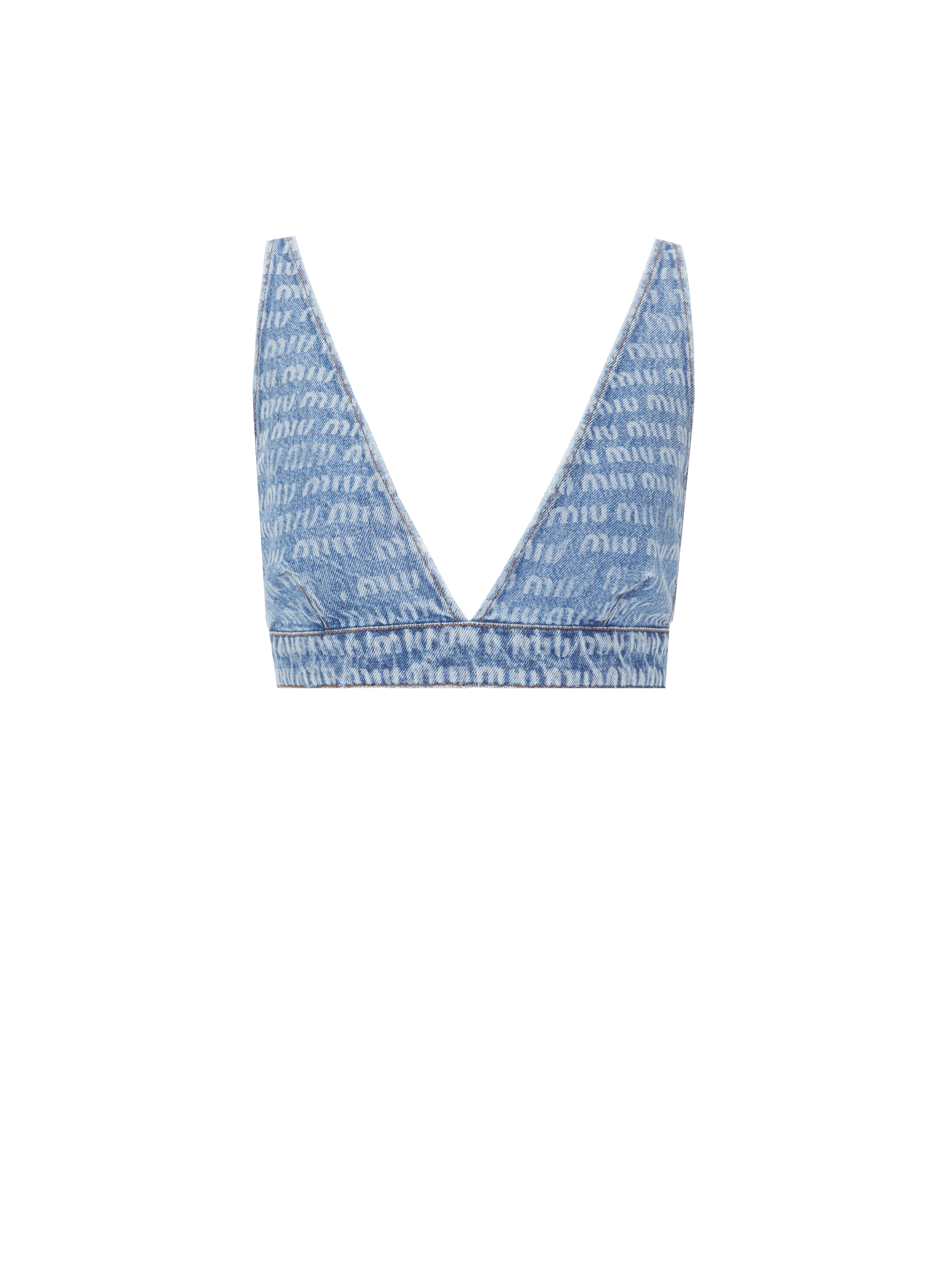 Brassière en coton denim