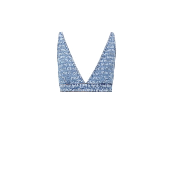 Brassière en coton denim