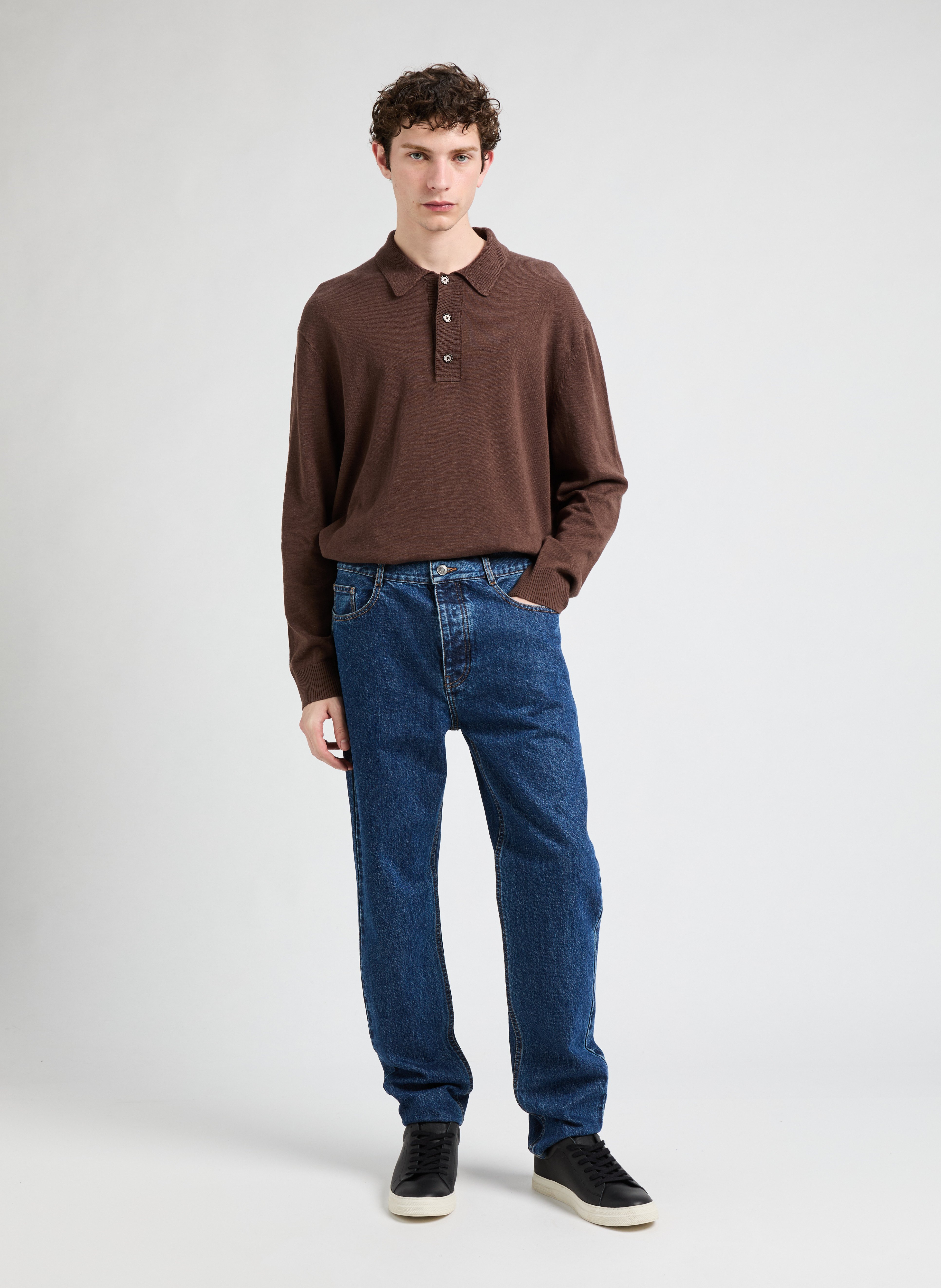 Jean slim Alpha en coton mélangé SAISON 1865 Bleu