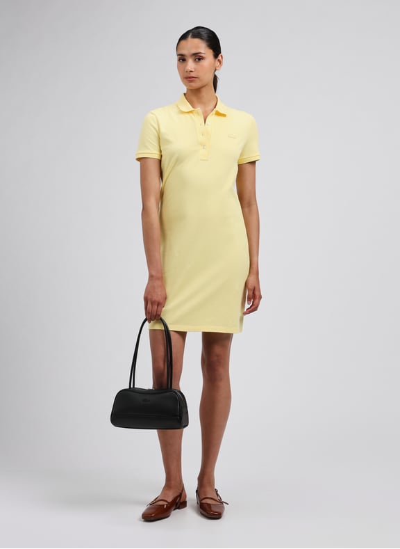 Robe polo en coton mélangé Jaune by LACOSTE LACOSTE Robe polo en coton mélangé Jaune