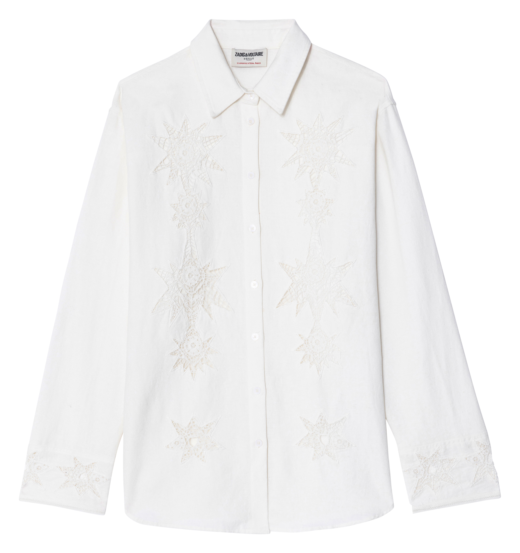 Chemise oversize en lin mélangé morning ZADIG&VOLTAIRE Blanc