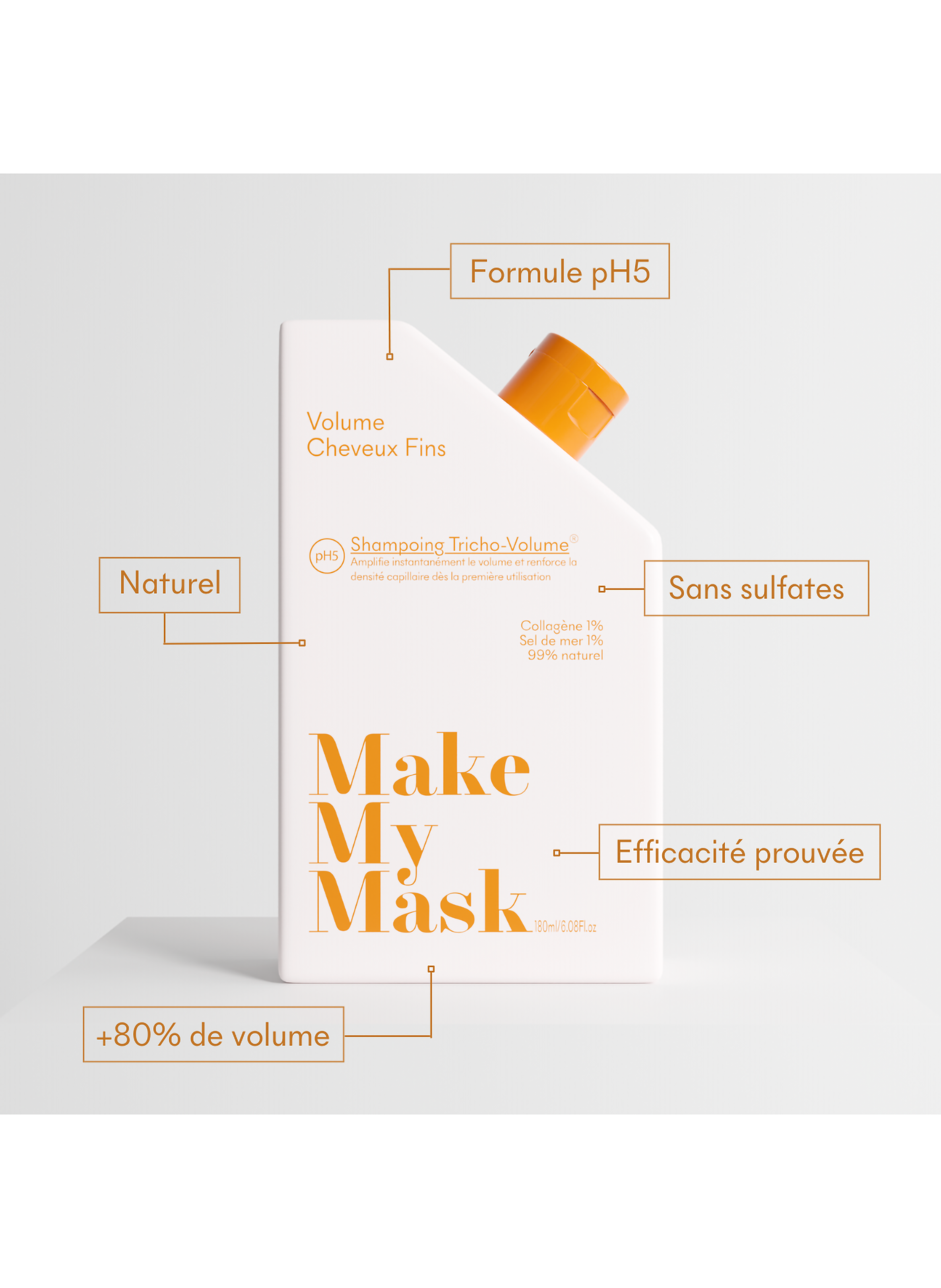 Shampoing Tricho-Volume MAKE MY MASK No color