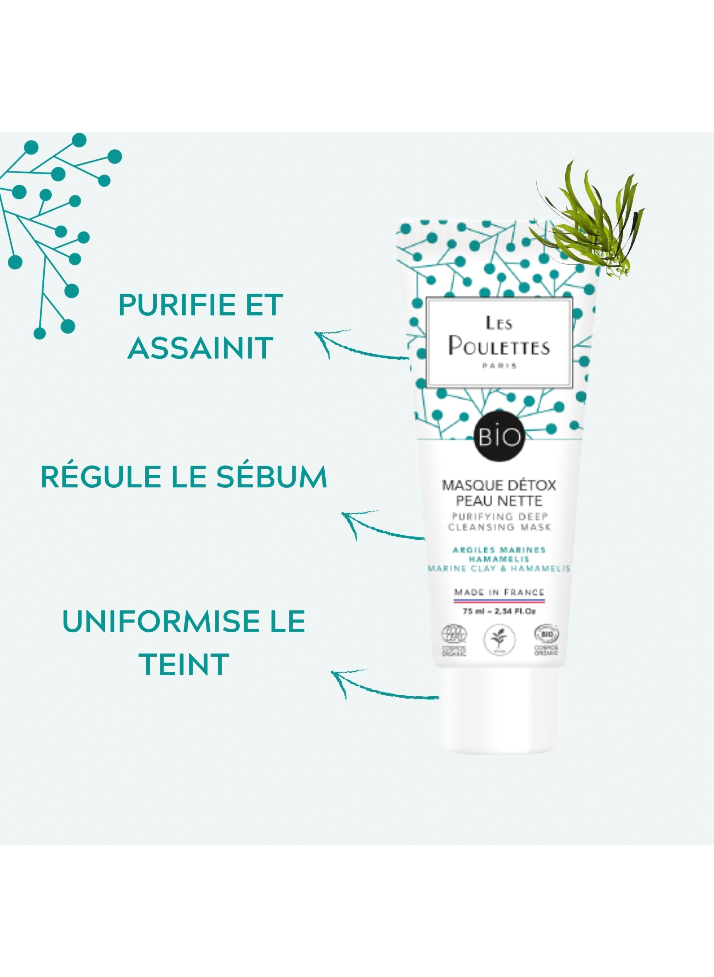 Detox Clear Skin Mask LES POULETTES No color