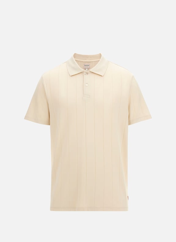 Knitted polo shirt Beige by GUESS GUESS Knitted polo shirt Beige