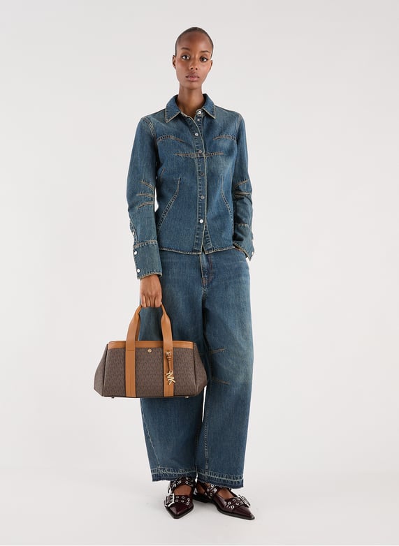 Sac à main Romee imprimé signature | Marron by MICHAEL KORS Sac à main Romee imprimé signature Marron