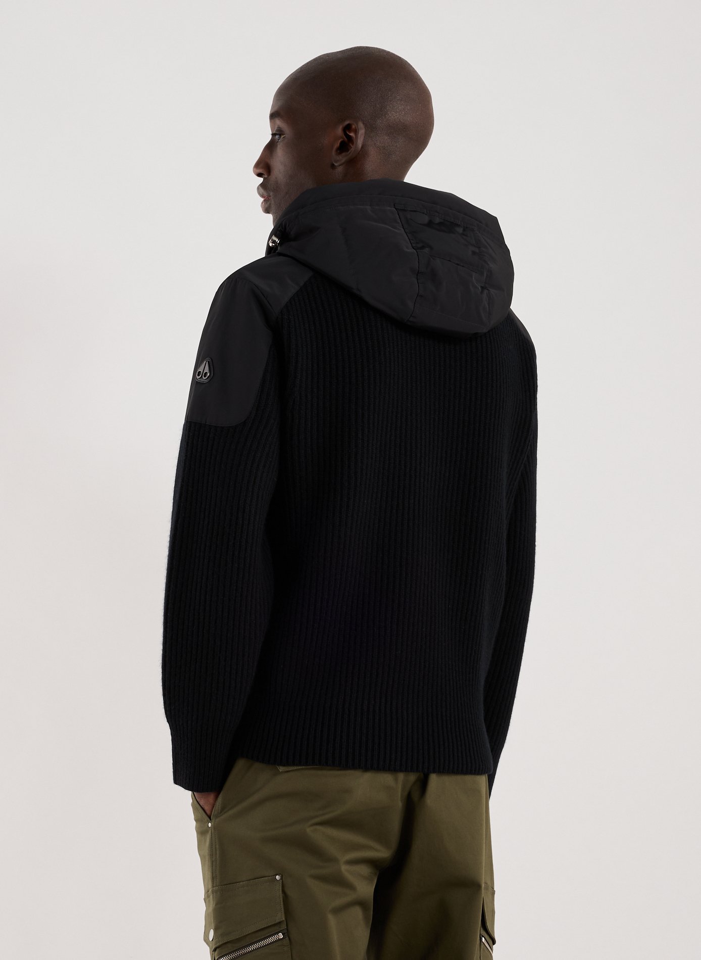 Straight wool jacket  MOOSE KNUCKLES Black