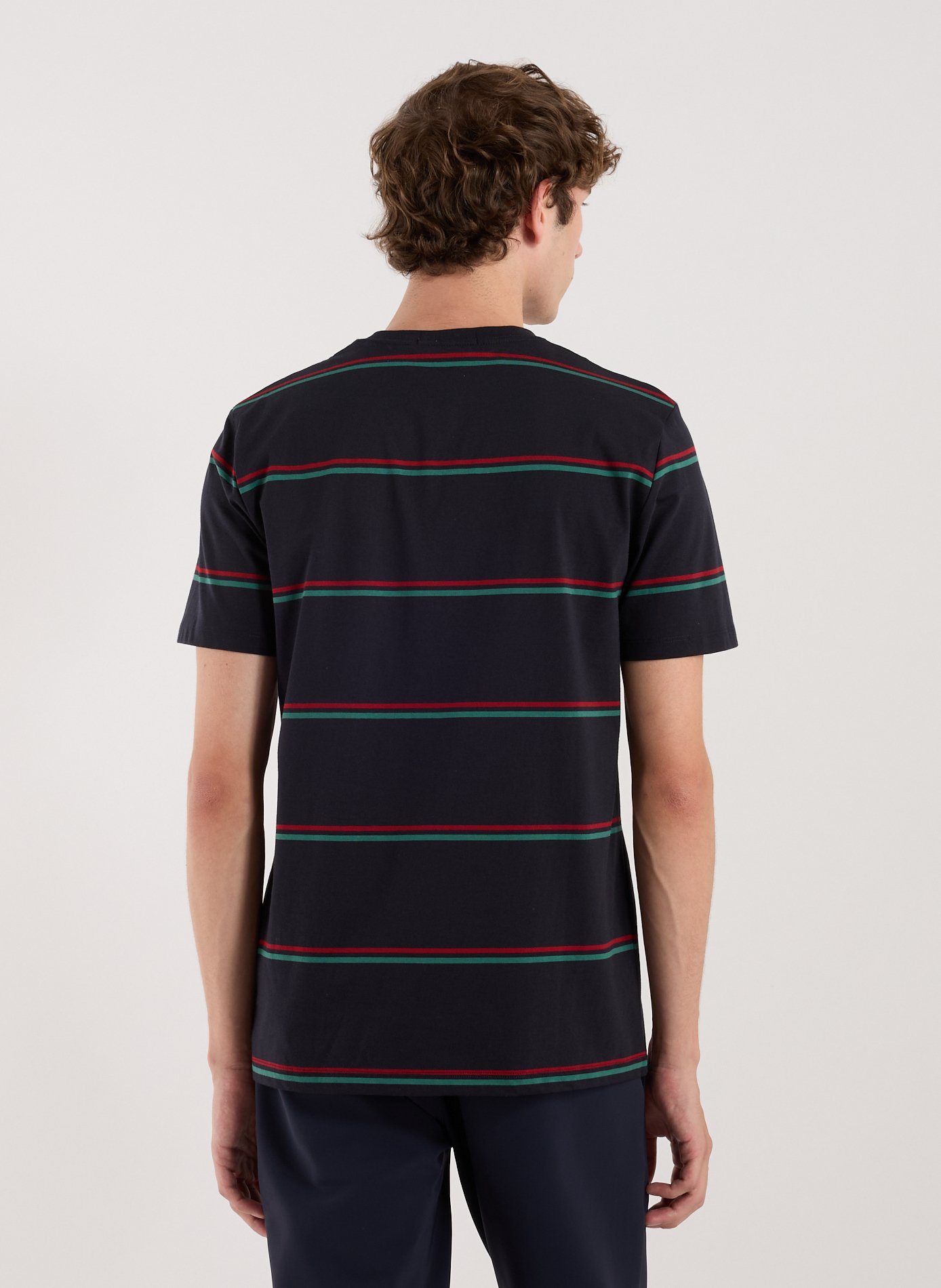 T-shirt rayé en coton FRED PERRY Bleu