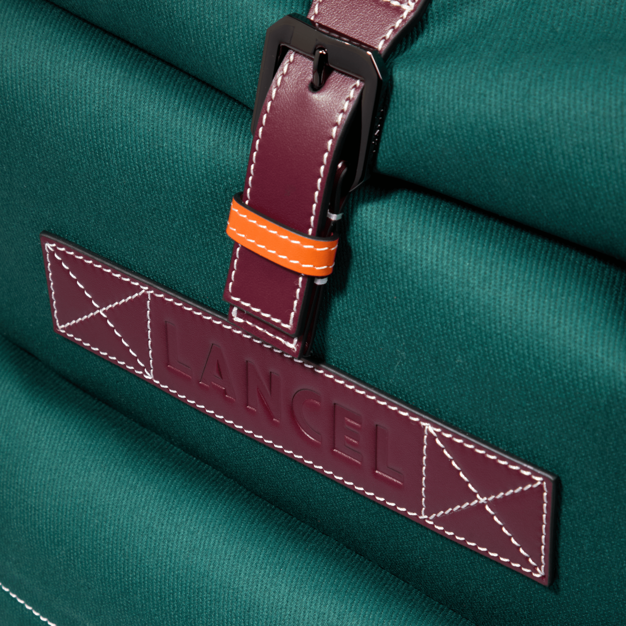 Sac à dos rolltop 15'6 escapade de lancel en cuir LANCEL Vert