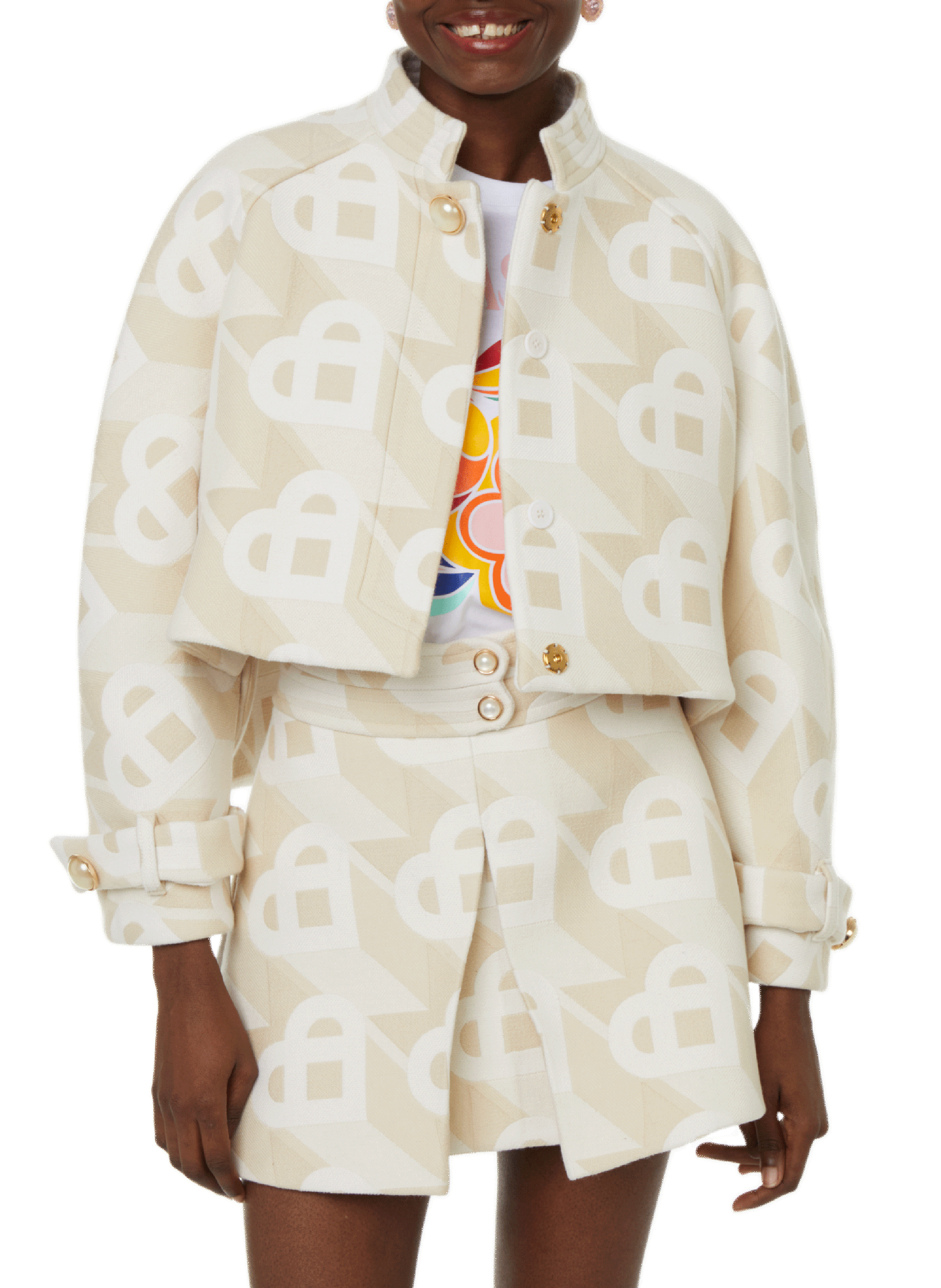 CASABLANCA PARIS Blazer with logo  Beige