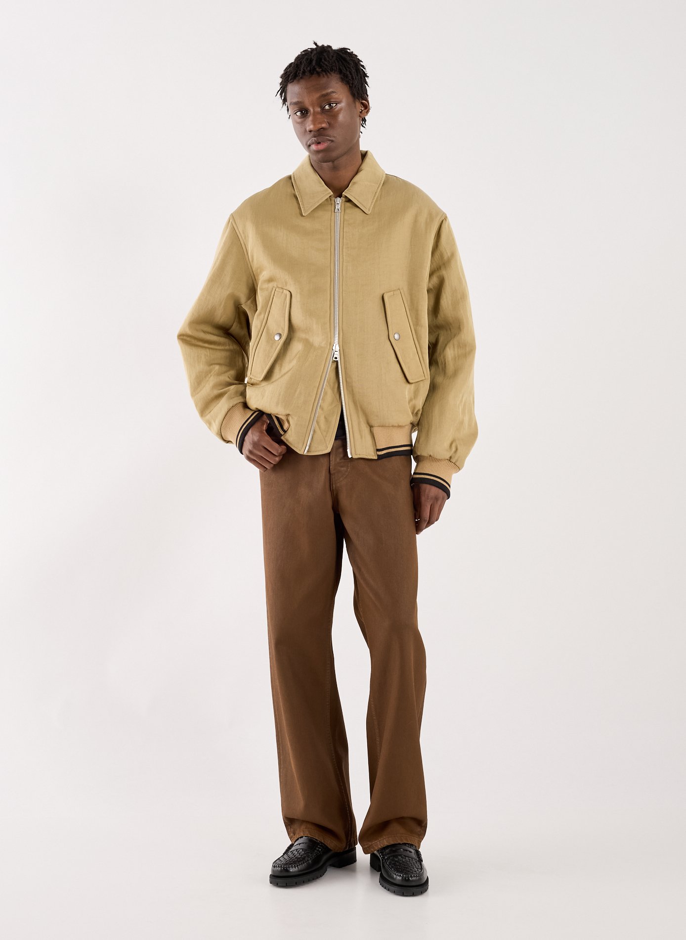 Plain bomber jacket DRIES VAN NOTEN Beige