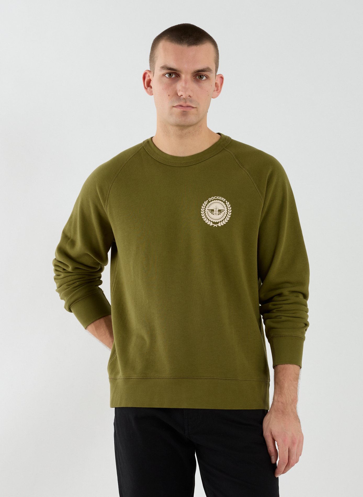 DOCKERS Plain sweatshirt Khaki