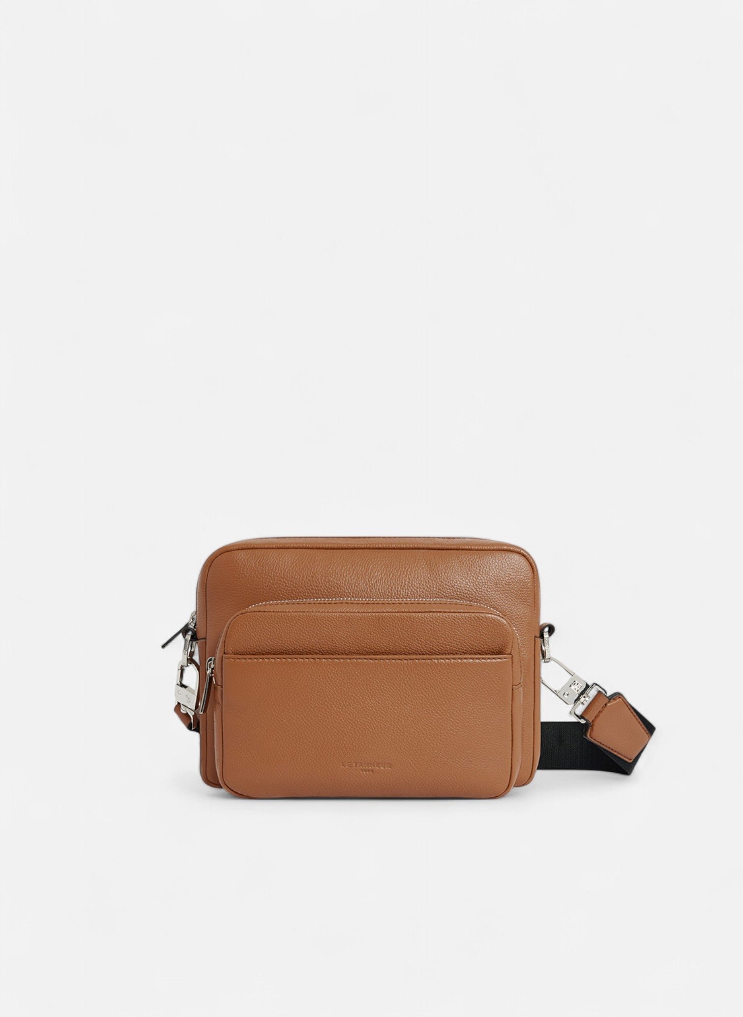 Petit sac bandoulière marceau en cuir grainé MarronLE TANNEUR