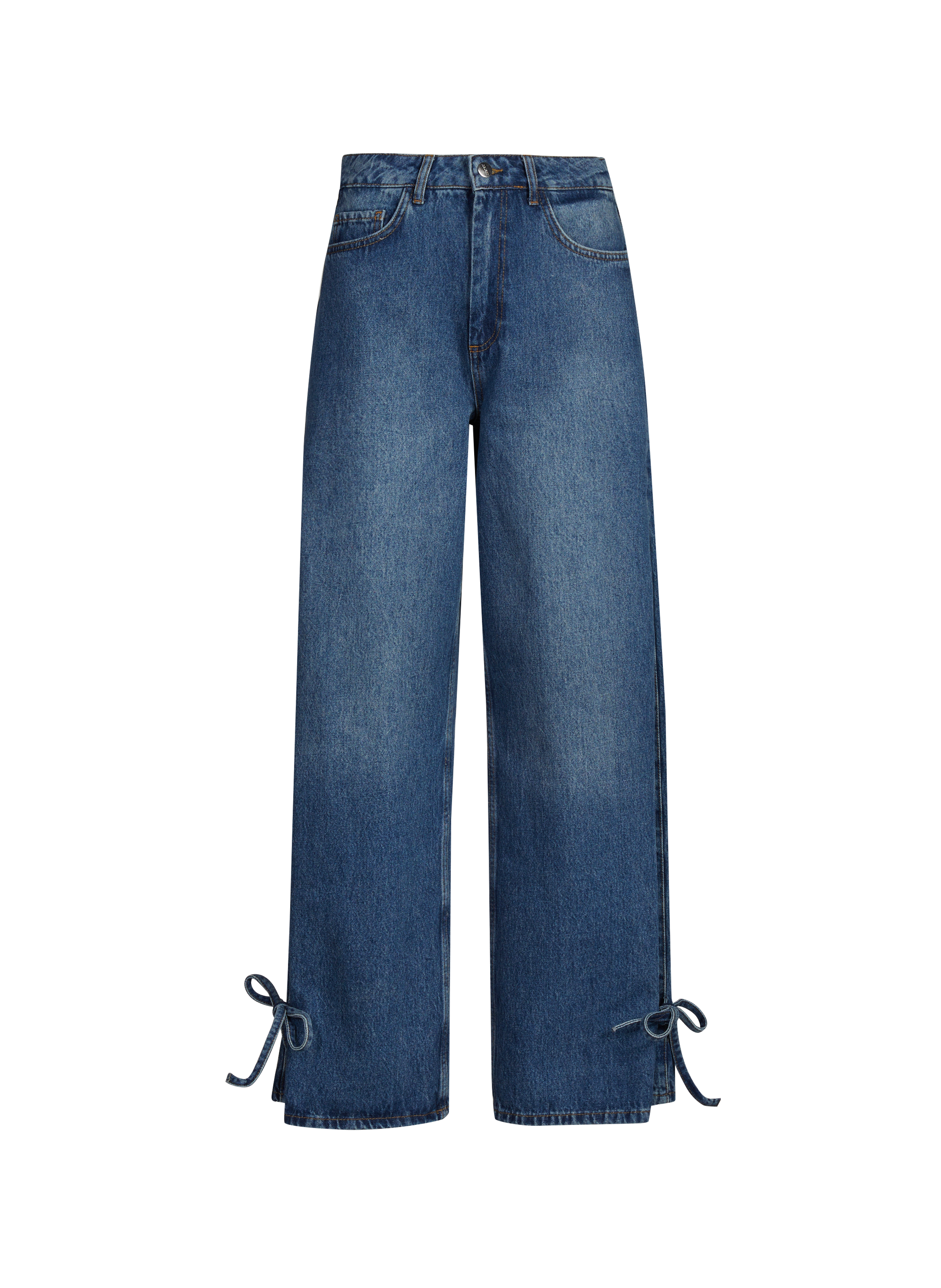 Mid-rise wide-leg jeans OBJECT Blue