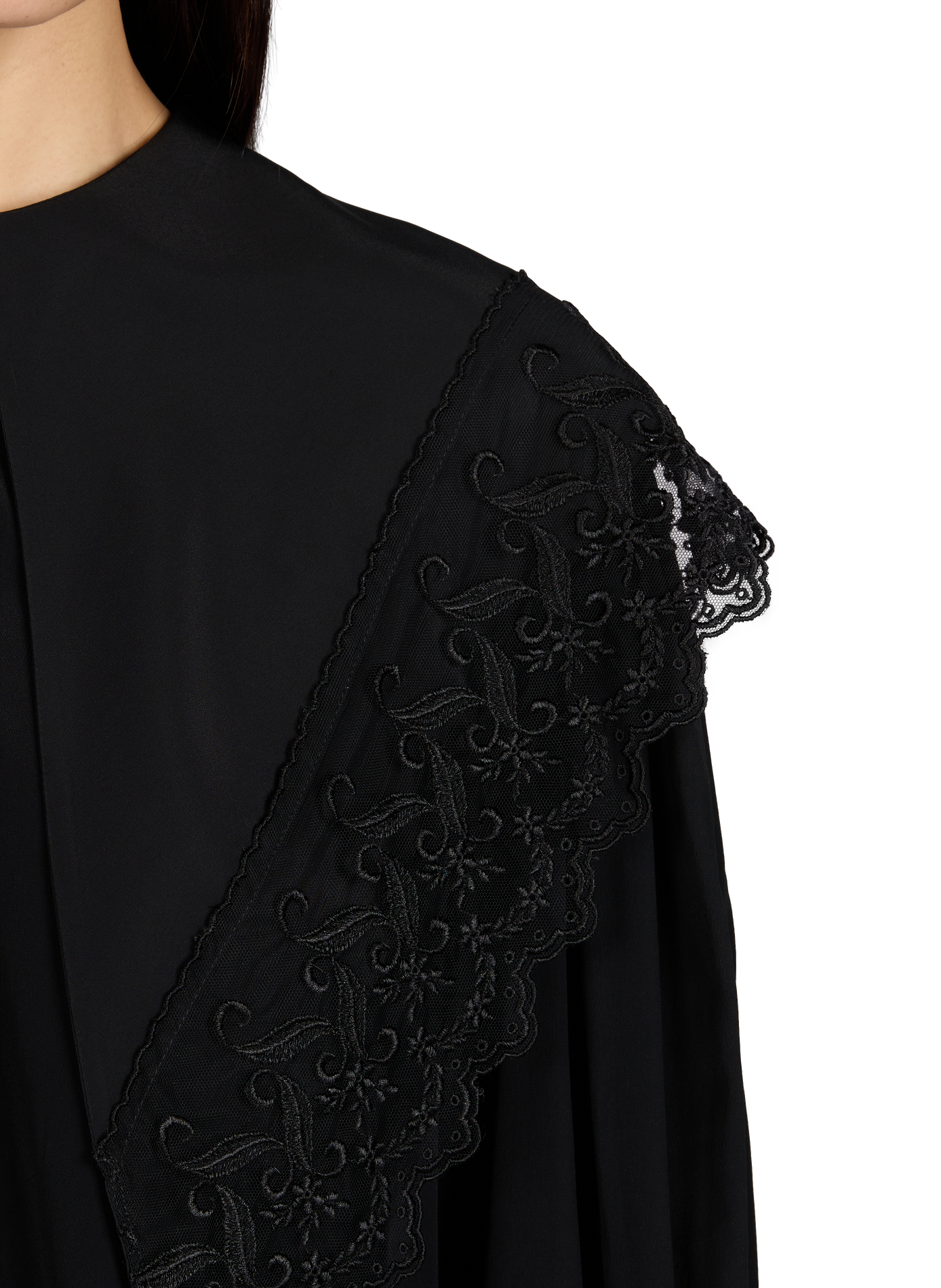 Flowy Shirt with Embroidery SIMONE ROCHA Black
